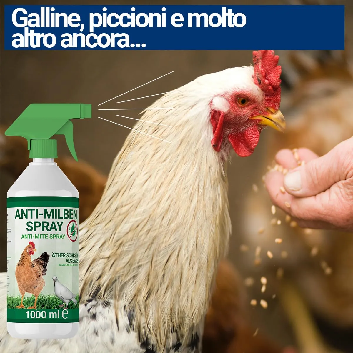 BMUT Spray Antiacaro per Pollame e Uccelli, 1000 ml - immagine 6