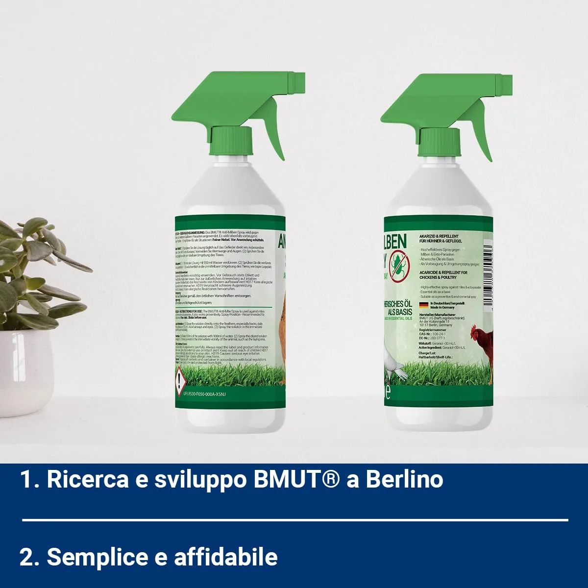 BMUT Spray Antiacaro per Pollame e Uccelli, 1000 ml - immagine 7