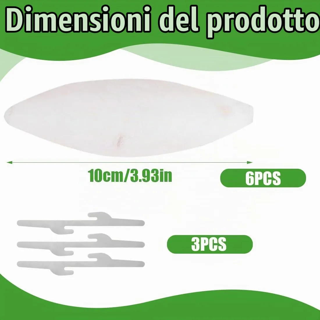 GXGM 6 Ossi di Seppia Naturali con 3 Supporti in Metallo per Uccelli, Tartarughe e Pappagalli - immagine 2