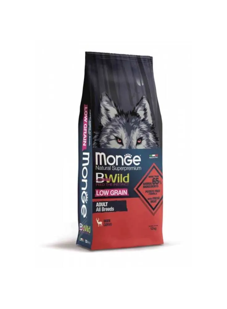 Monge Bwild Adult Deer Cibo per Cani Tutte le Razze, 12 kg - immagine 1