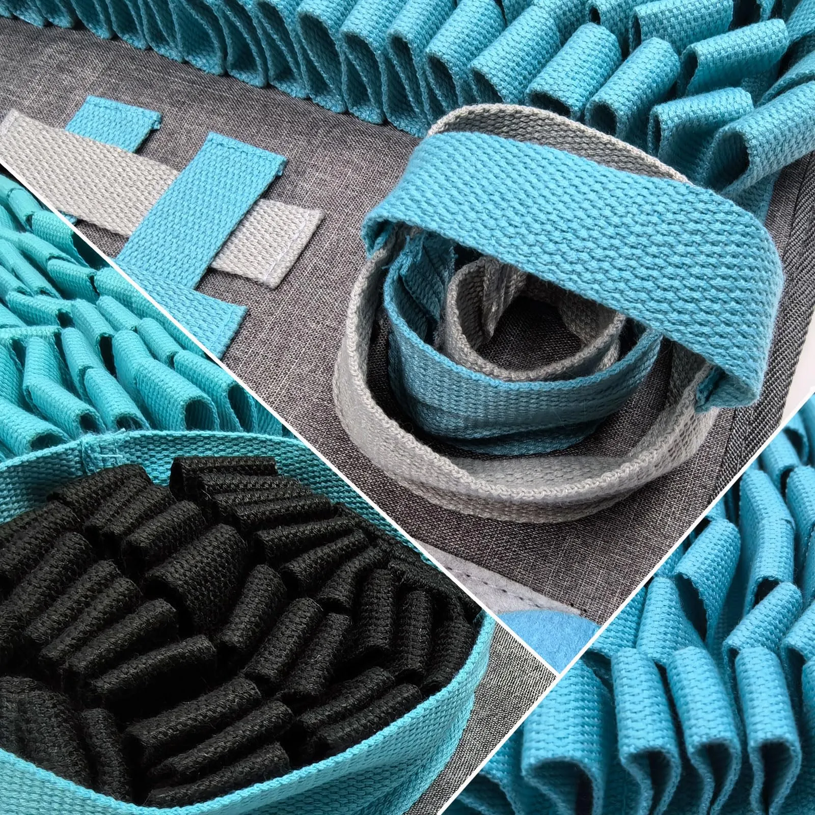 PetGens Tappeto Olfattivo per Cani, Tappetino Interattivo Sniffing Mat Lavabile, Blu + Grigio, 64.5 x 43 cm - immagine 7