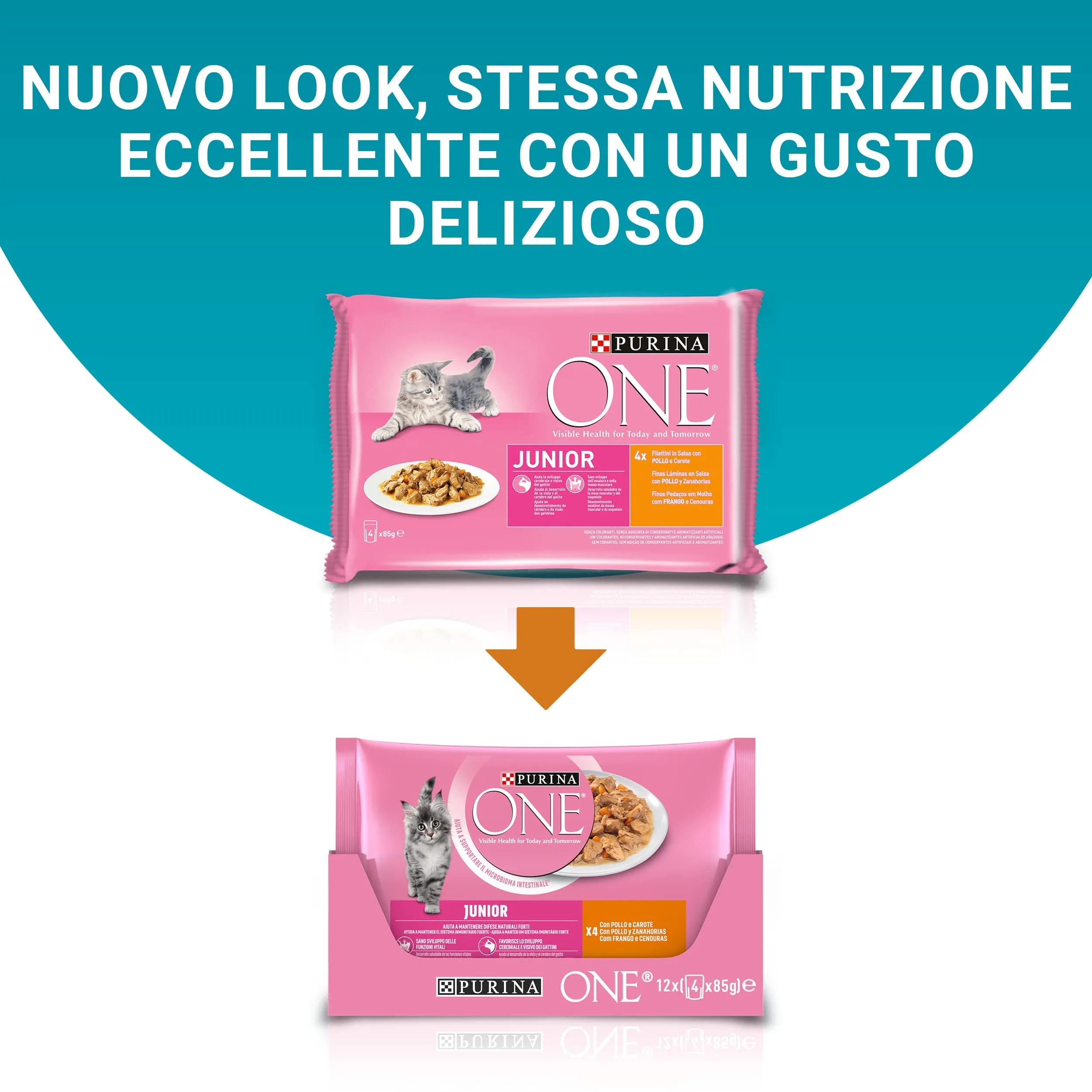 Purina One Junior Cibo Umido per Gattini, 48 Bustine da 85 g - immagine 5