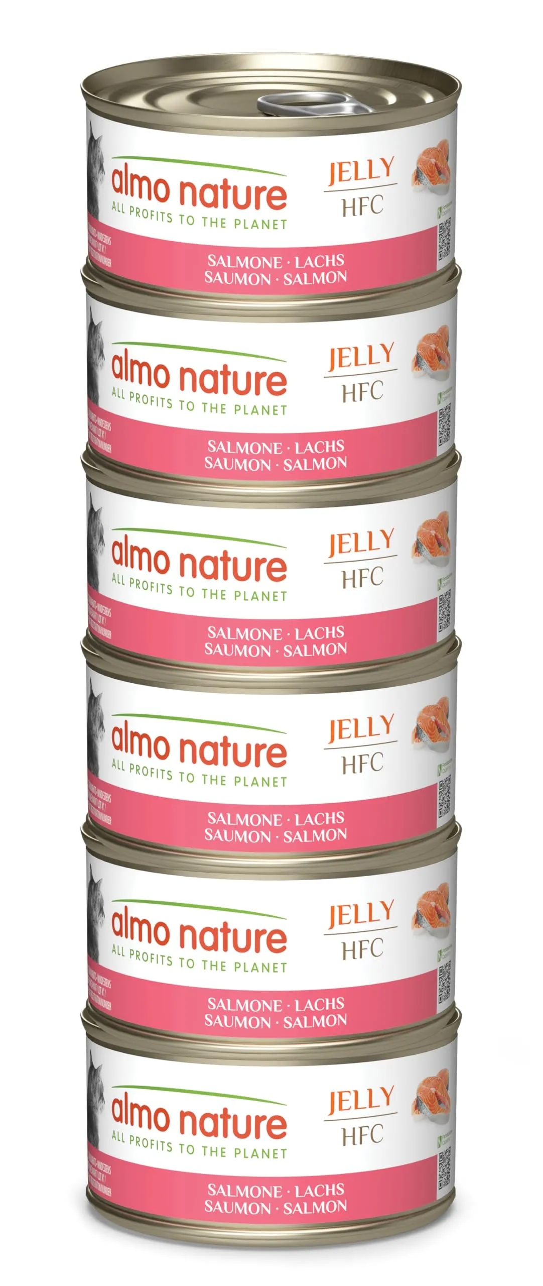 Almo Nature HFC Jelly Salmone Alimento Umido per Gatti Adulti 70g (Confezione da 6) - immagine 1