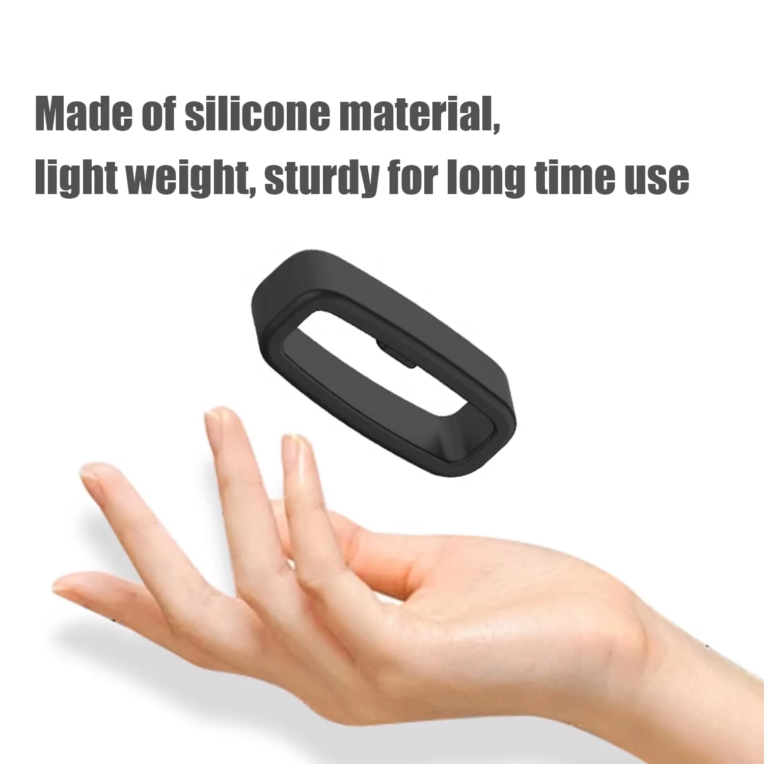 INF Passanti in silicone per cinturino orologio da 22 mm, Confezione da 10, Nero - immagine 5