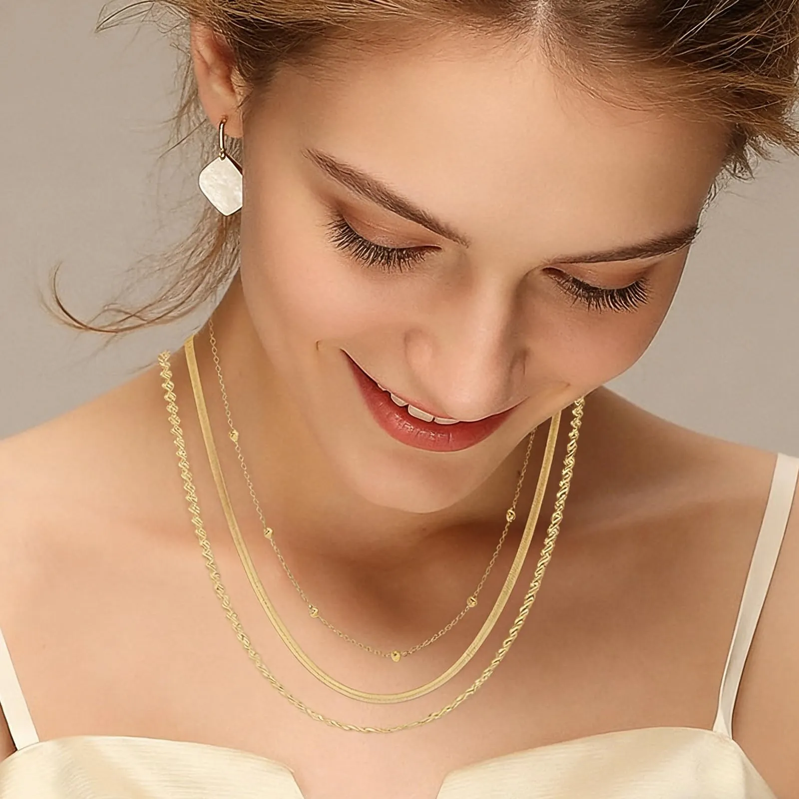 JSTHHTT Set di Gioielli Donna 40 Pezzi in Oro con Collane e Bracciali - immagine 3