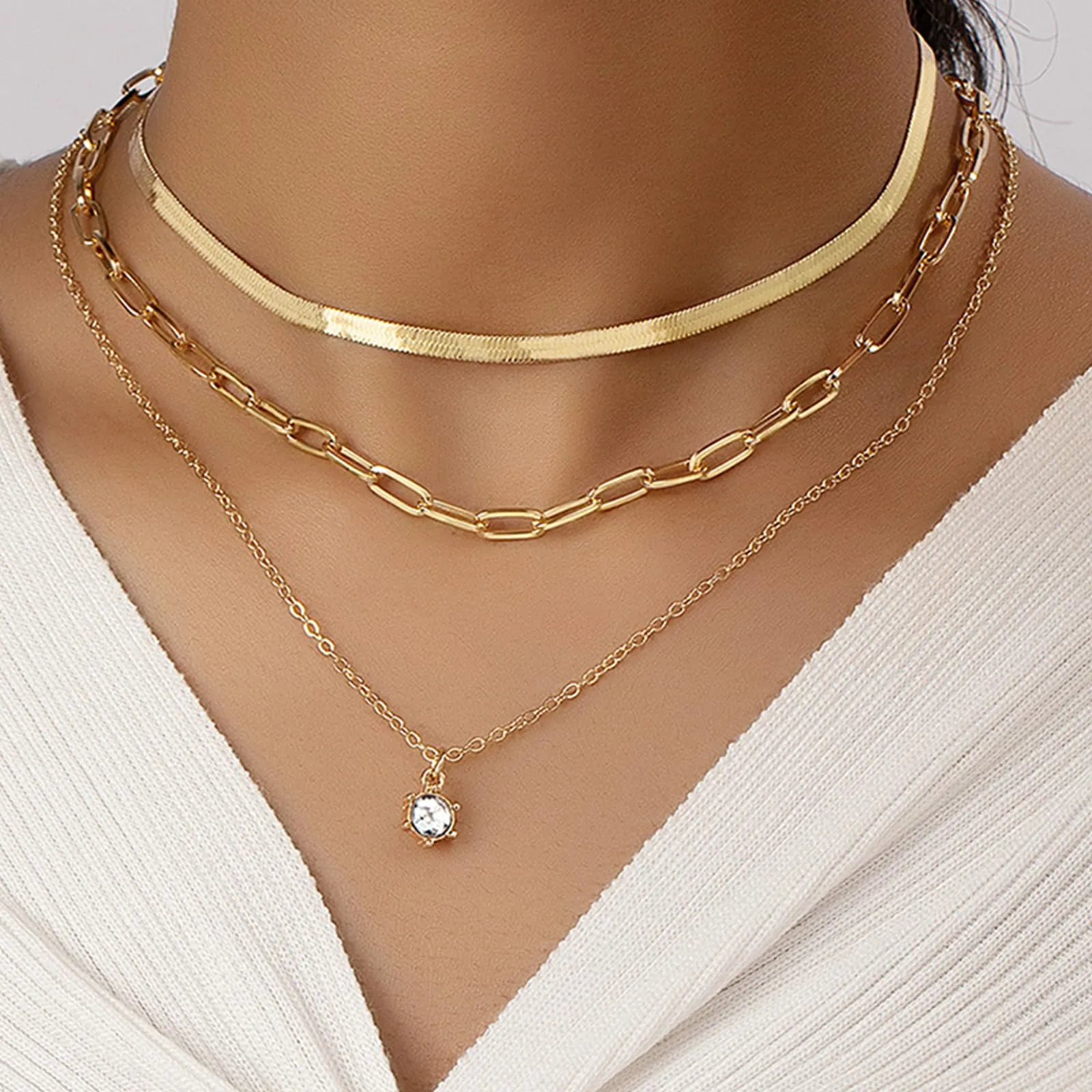 JSTHHTT Set di Gioielli Donna 40 Pezzi in Oro con Collane e Bracciali - immagine 4