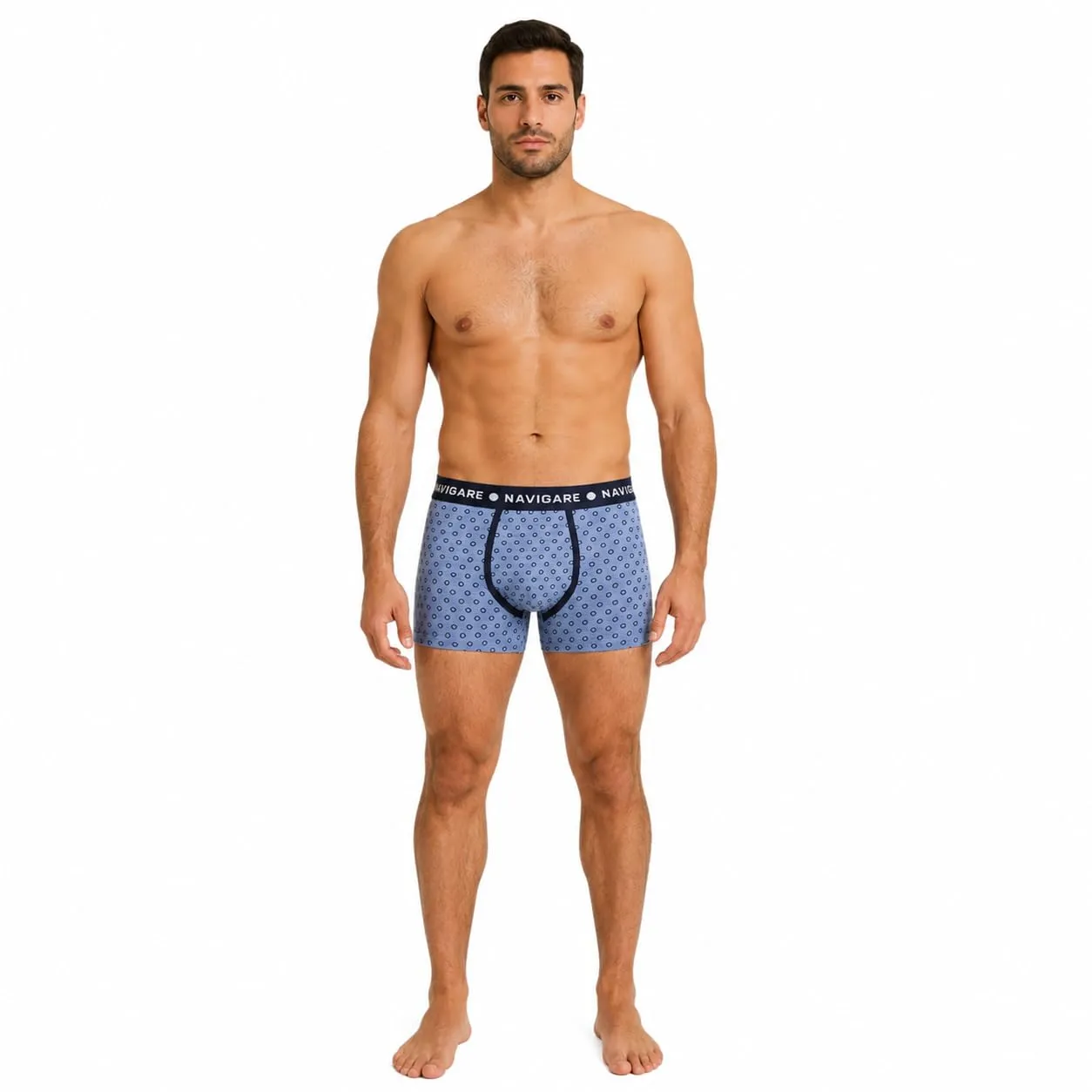 Navigare Boxer Uomo Cotone Elasticizzato con Elastico Esterno B21072, Confezione da 6, Taglia M - immagine 4