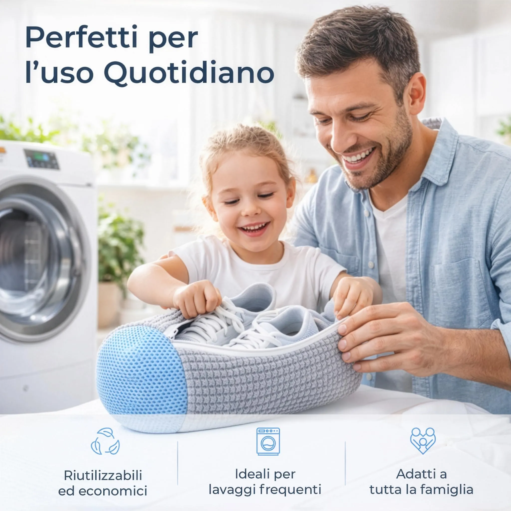 PRISMAL Set 2 Pezzi Sacchetto Scarpe Lavatrice in Microfibra con Cerniera, Grigio - immagine 7