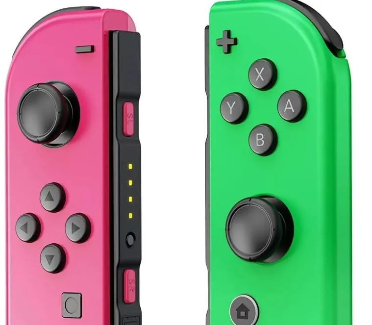 Mhwlhbx Joy-Con Replacement Controllers for Nintendo Switch, L/R Joypad with Dual Vibration, Wake-up and Screenshot Functions - Blue - immagine 1