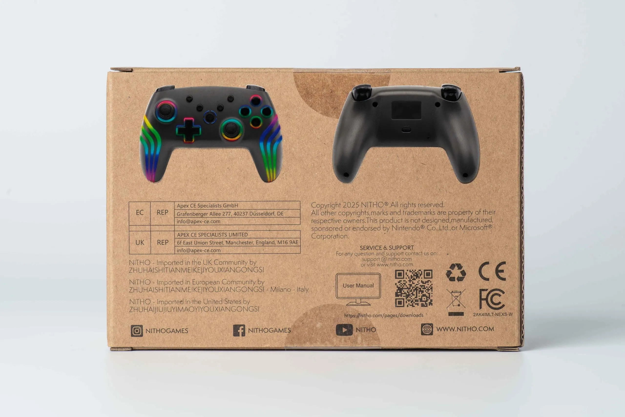 NITHO Nexus Dark Ops Wireless Controller for Switch, Switch 2, Lite, OLED, PC, iOS, Android - Nero - immagine 11