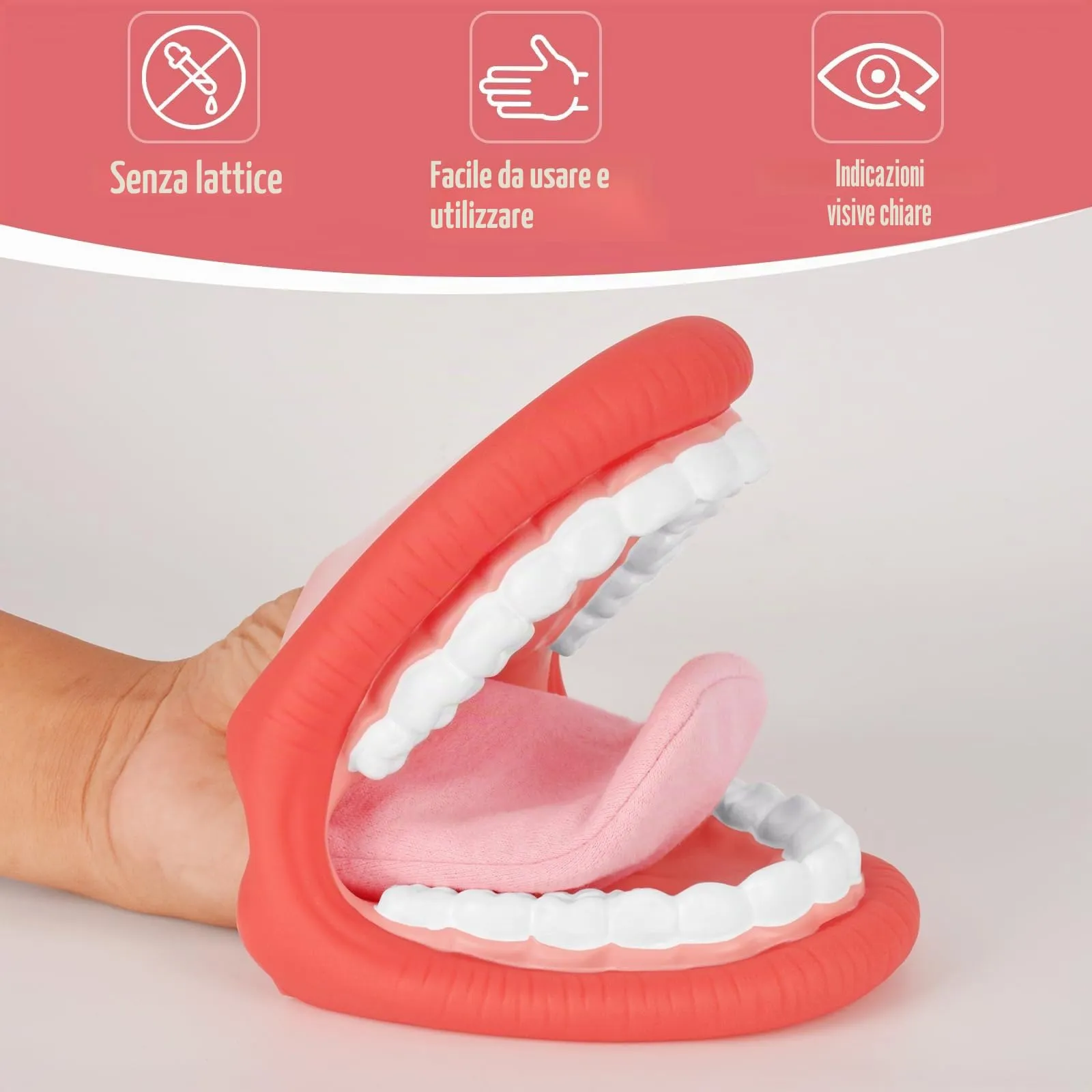 Ultrassist Marionetta a Bocca Grande con Lingua e Spazzolino da Denti per Logopedia e Igiene Orale - immagine 4