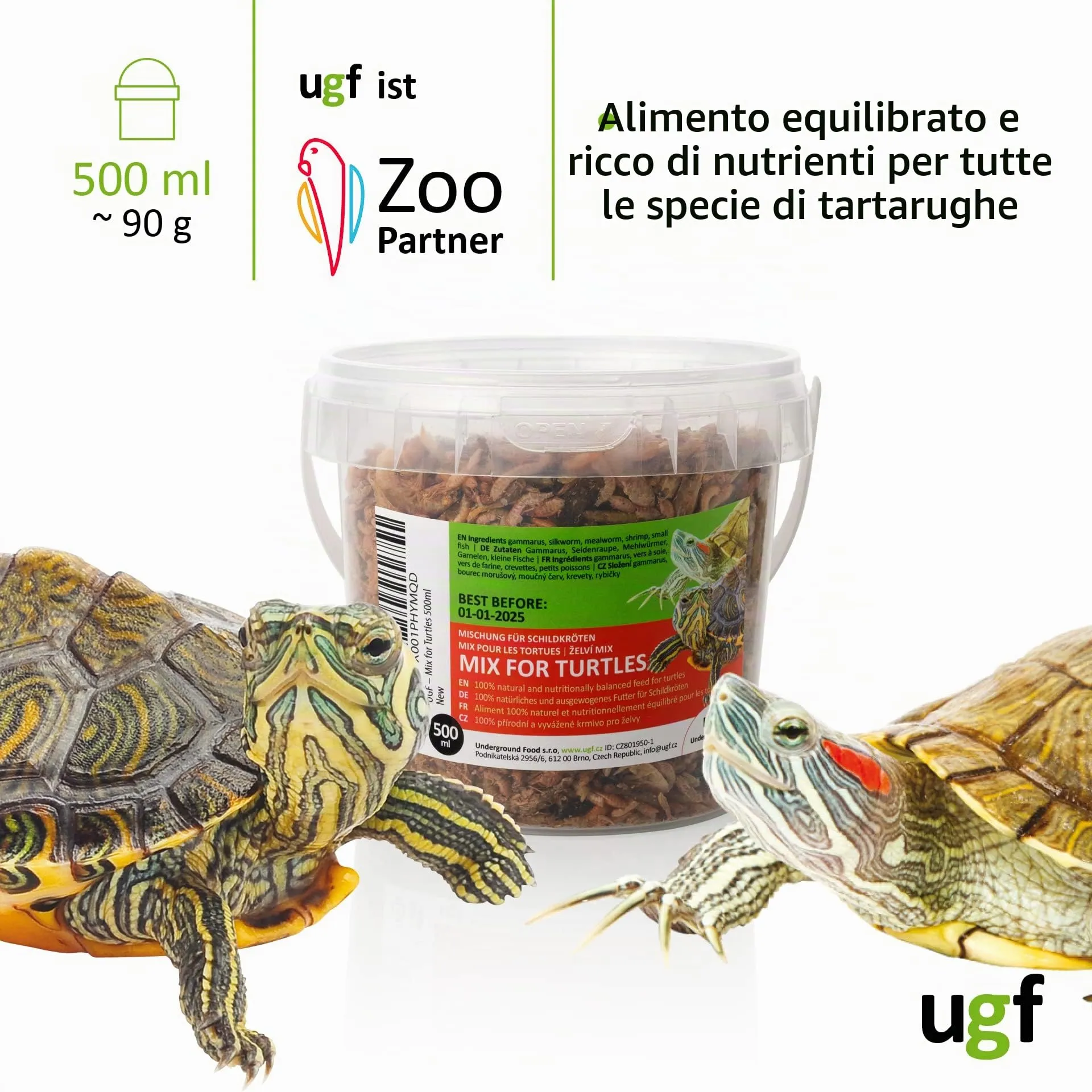 UGF Underground Food Mix di Cibo Universale per Tartarughe - 90 g - immagine 2