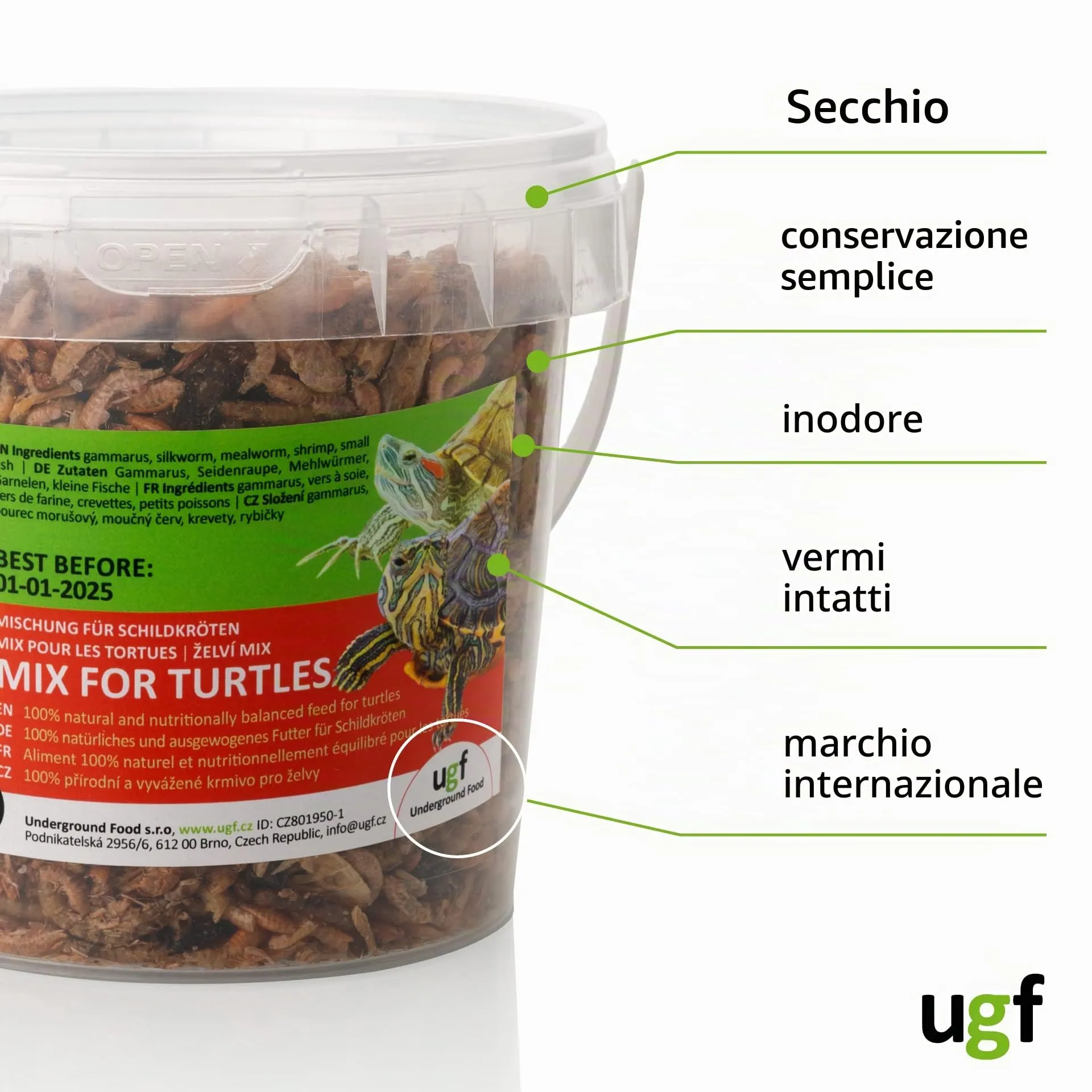 UGF Underground Food Mix di Cibo Universale per Tartarughe - 90 g - immagine 6