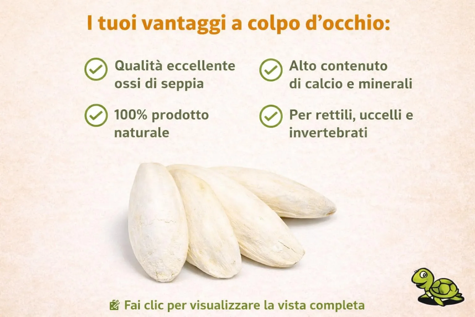 Il Paradiso delle tartarughe Ossa di Seppia M (10-15 cm) 12 pezzi - immagine 2