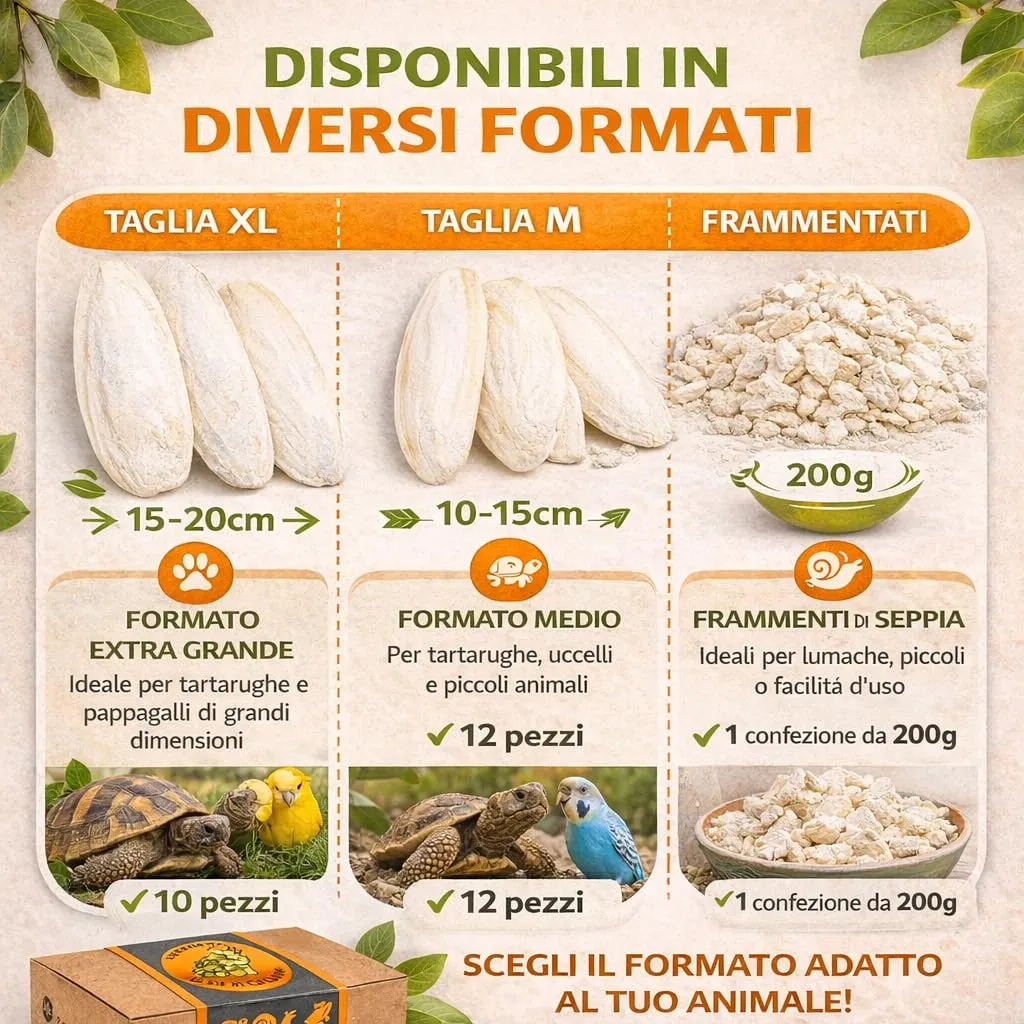 Il Paradiso delle tartarughe Ossa di Seppia M (10-15 cm) 12 pezzi - immagine 4