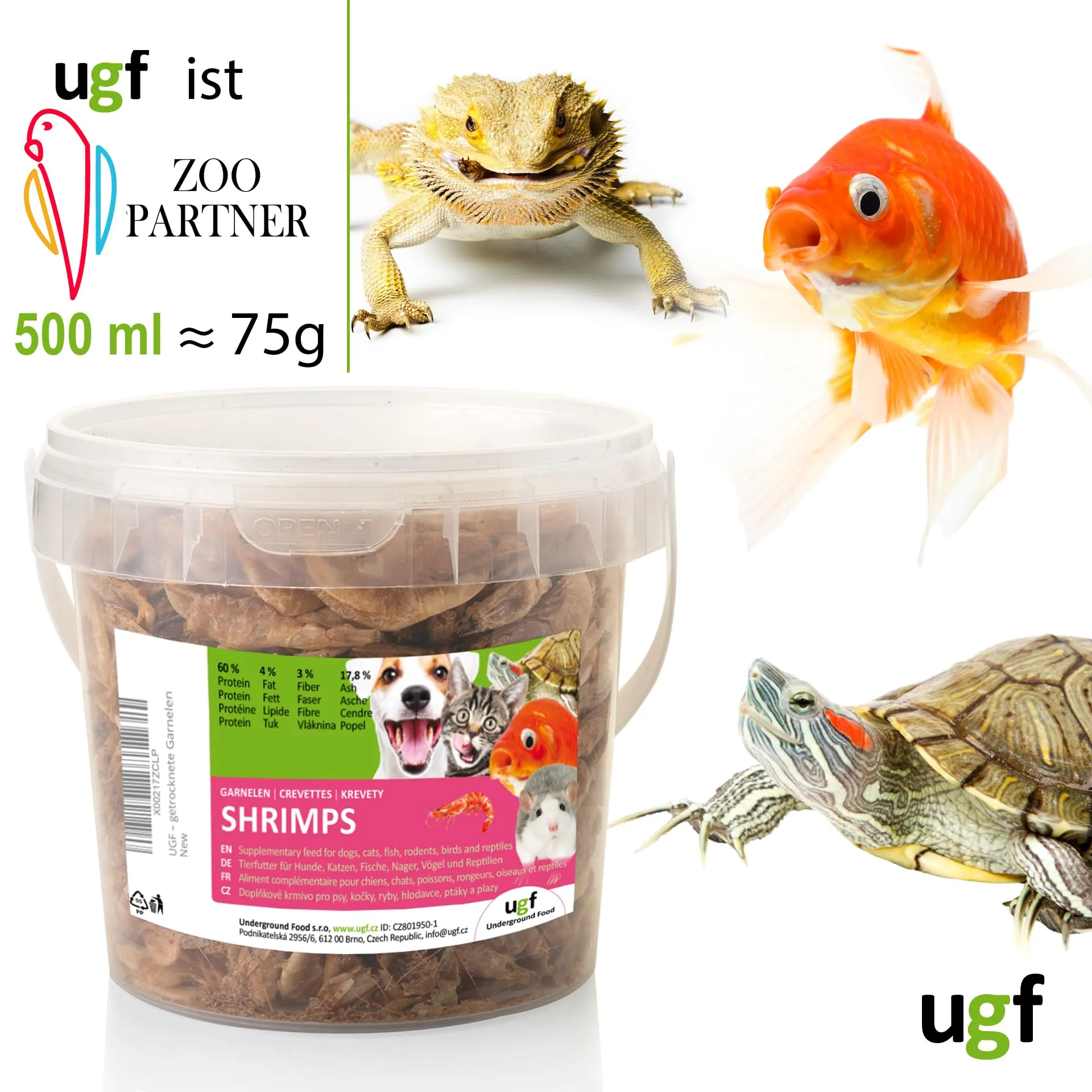 UGF Underground Food Gamberetti essiccati, 75 g in secchio da 500 ml - immagine 2