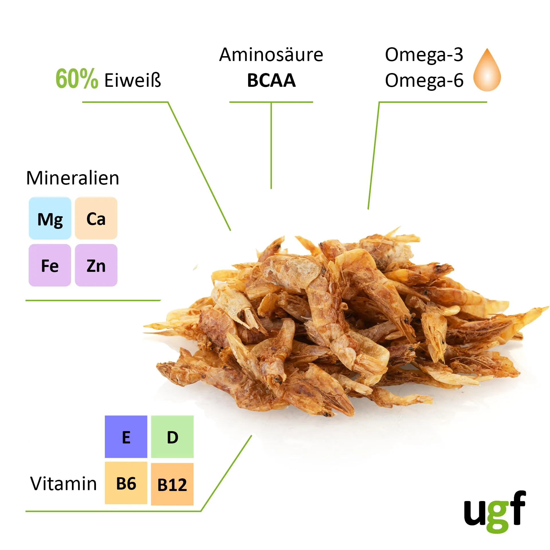 UGF Underground Food Gamberetti essiccati, 75 g in secchio da 500 ml - immagine 6
