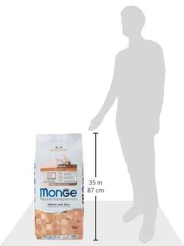 Monge Natural Superpremium Adult Salmon and Rice Dog Food, All Breeds, 12 kg - immagine 4