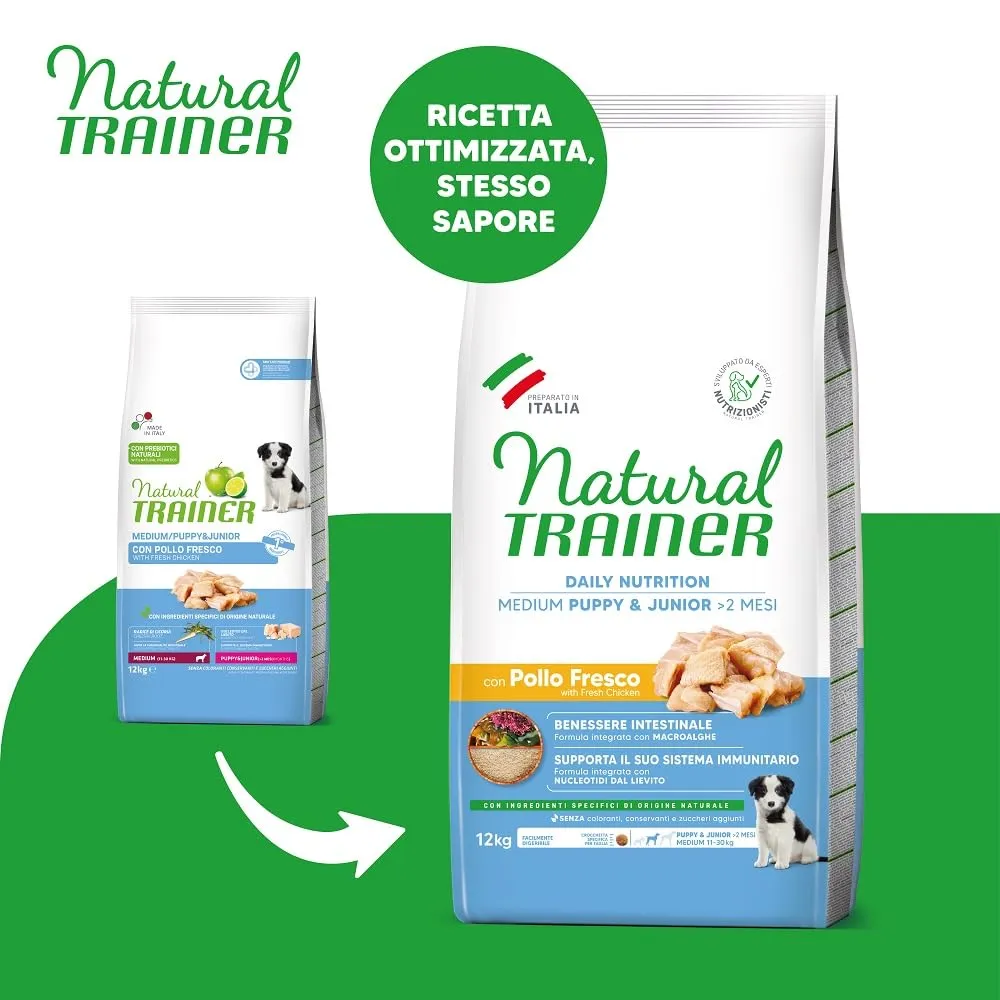 Trainer Natural Medium Puppy & Junior Dog Food with Chicken - 12kg - immagine 2