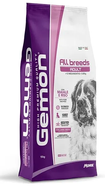Monge Gemon All Breeds Adult Maiale e Riso, 15kg - immagine 1