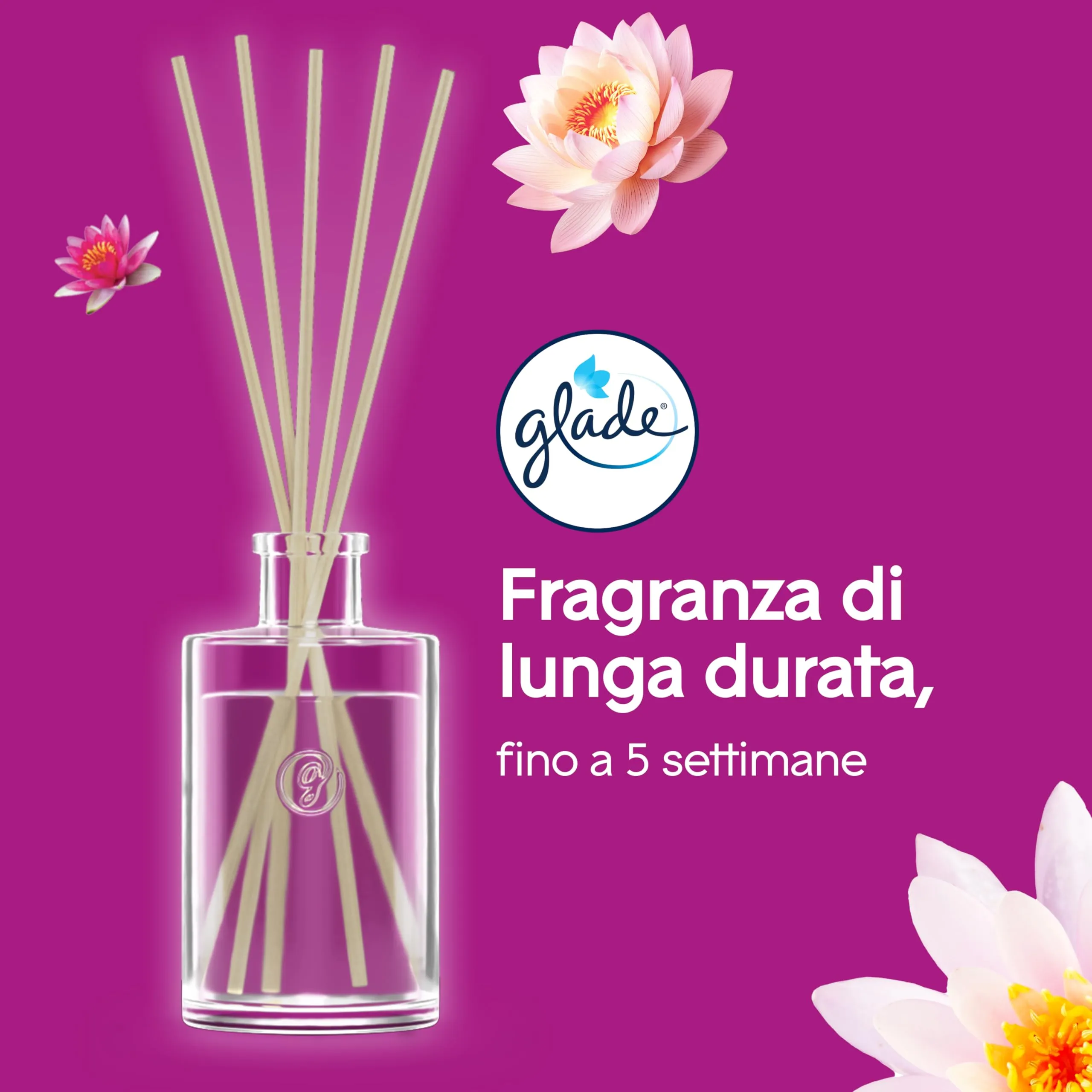 Glade Profumatore per Ambienti Bastoncini, Relaxing Zen, 50ml - immagine 4