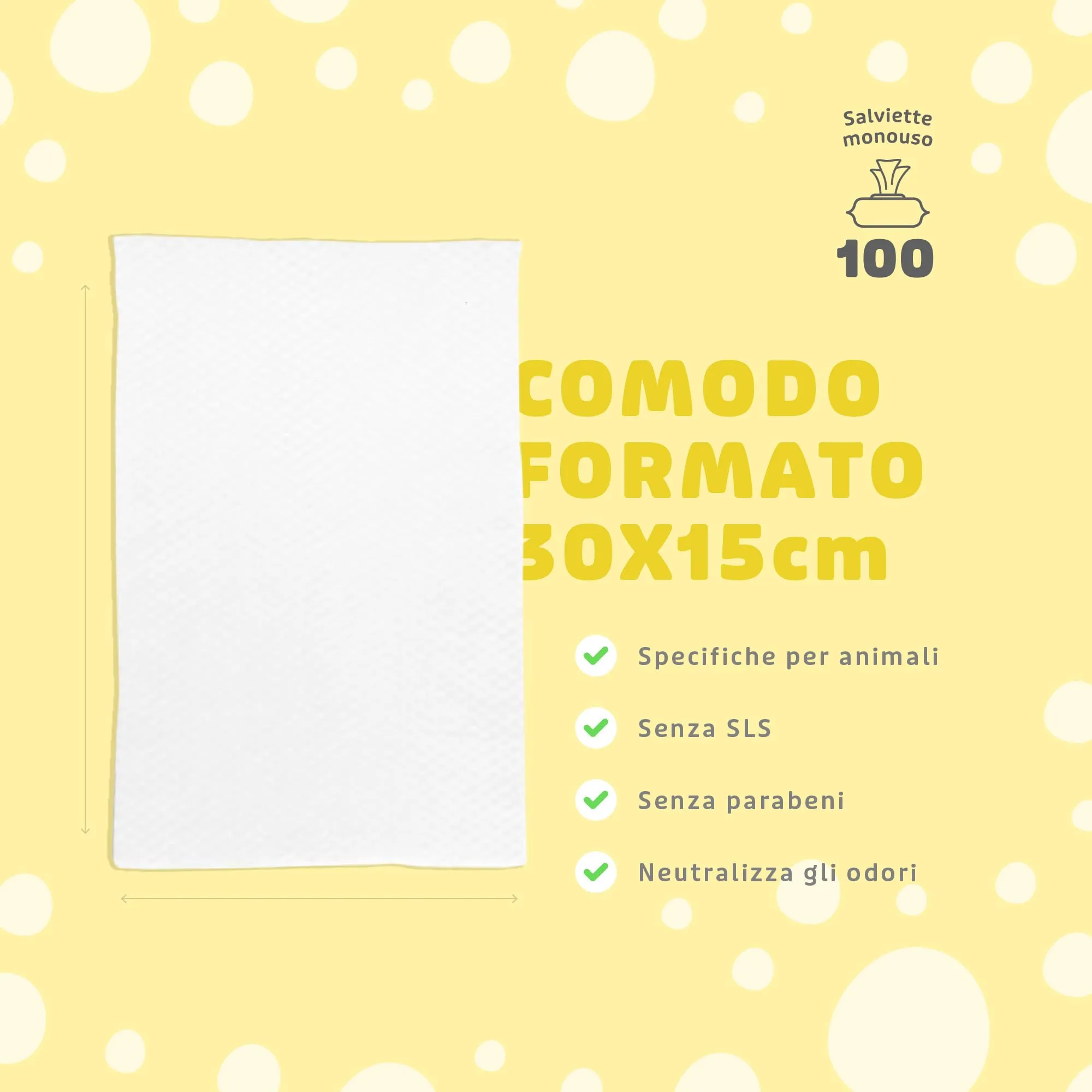 Animal House Salviette alla Camomilla per Cani e Gatti, 100pz - immagine 4