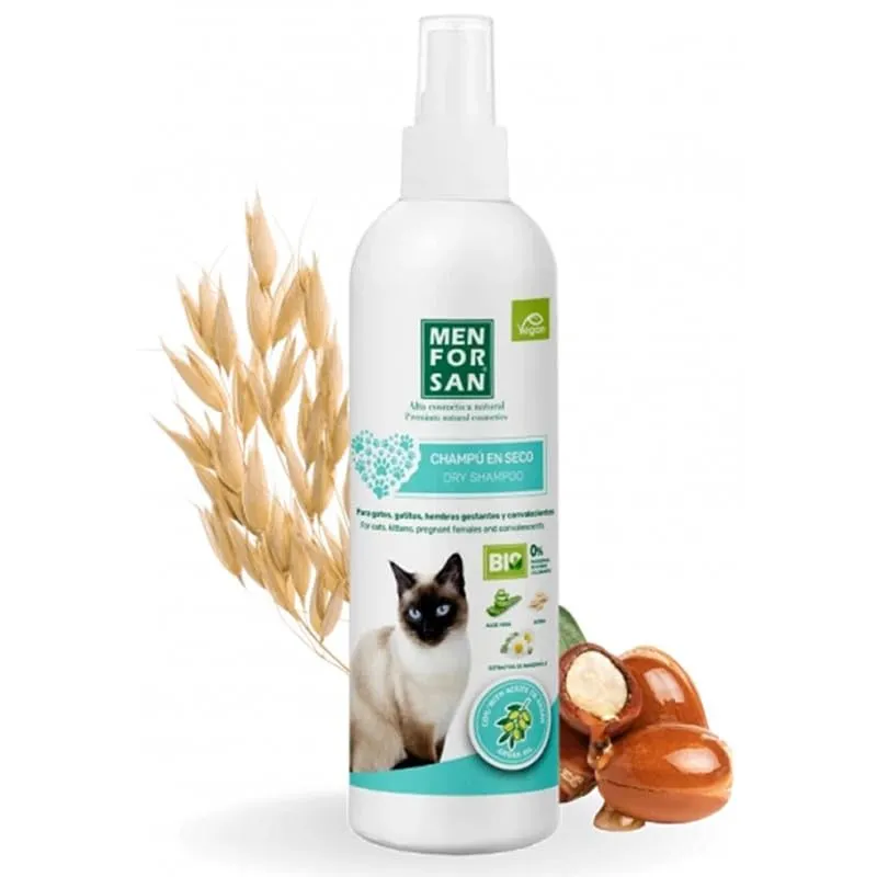 Menforsan Shampoo Secco all'Olio di Argan per Gatti, 250 ml - immagine 1