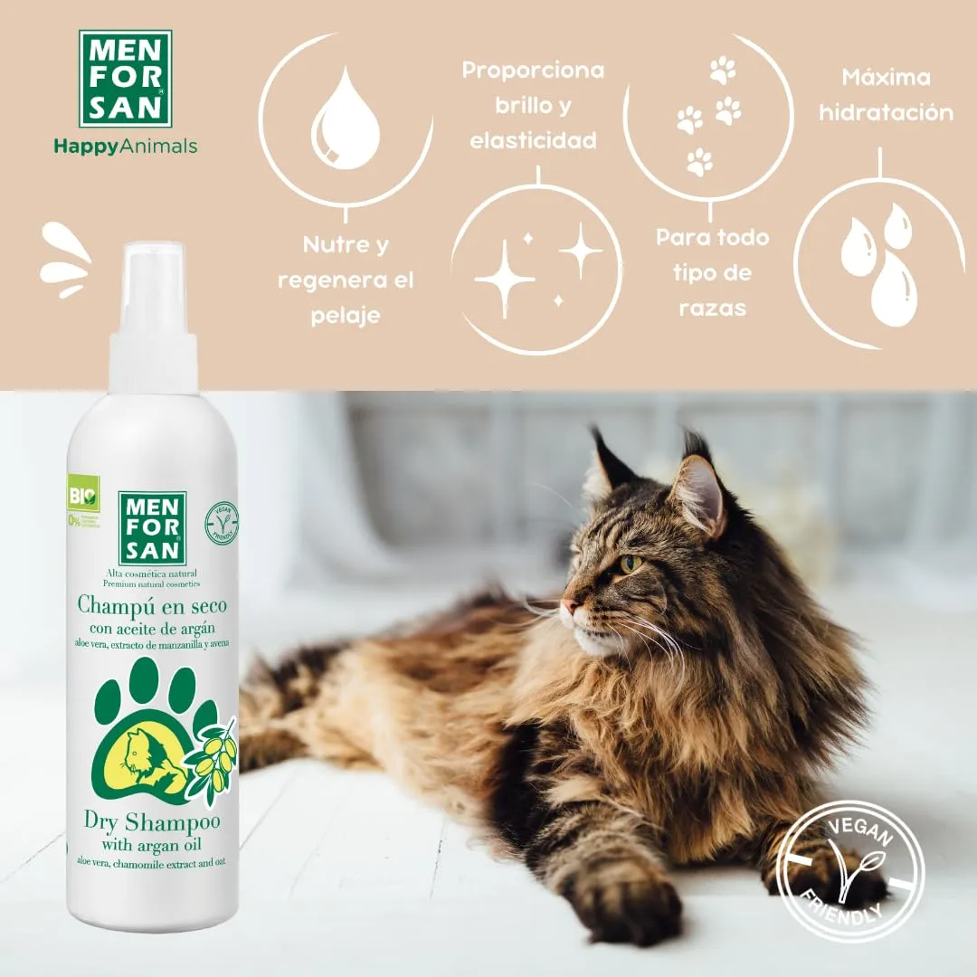 Menforsan Shampoo Secco all'Olio di Argan per Gatti, 250 ml - immagine 2