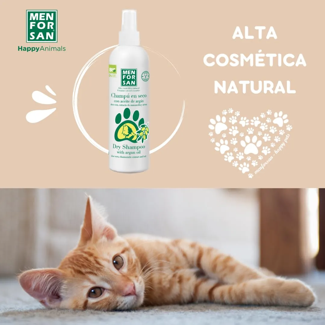Menforsan Shampoo Secco all'Olio di Argan per Gatti, 250 ml - immagine 4