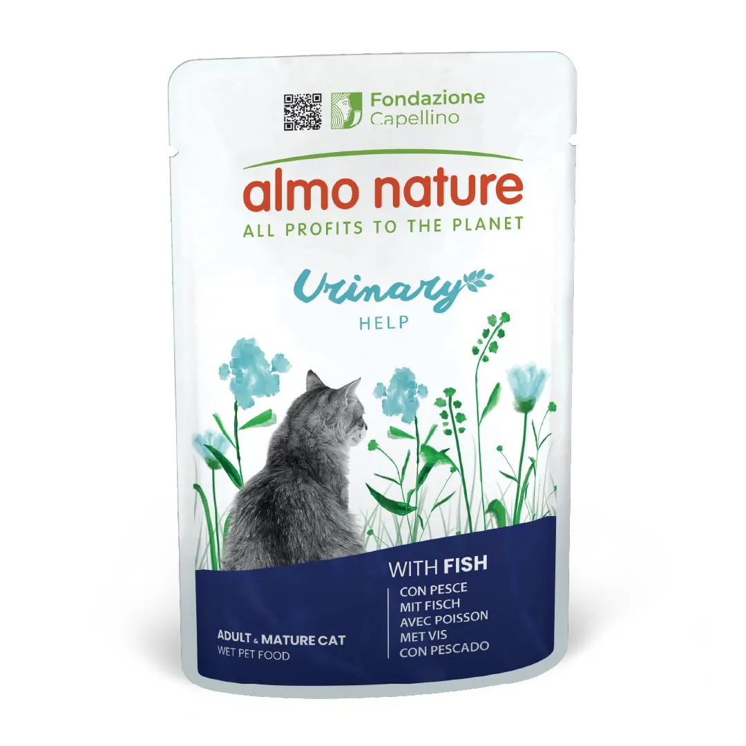 Almo Nature Functional Urinary Help Cibo Umido per Gatti Adulti al Pesce, 30 Buste da 70g - immagine 5