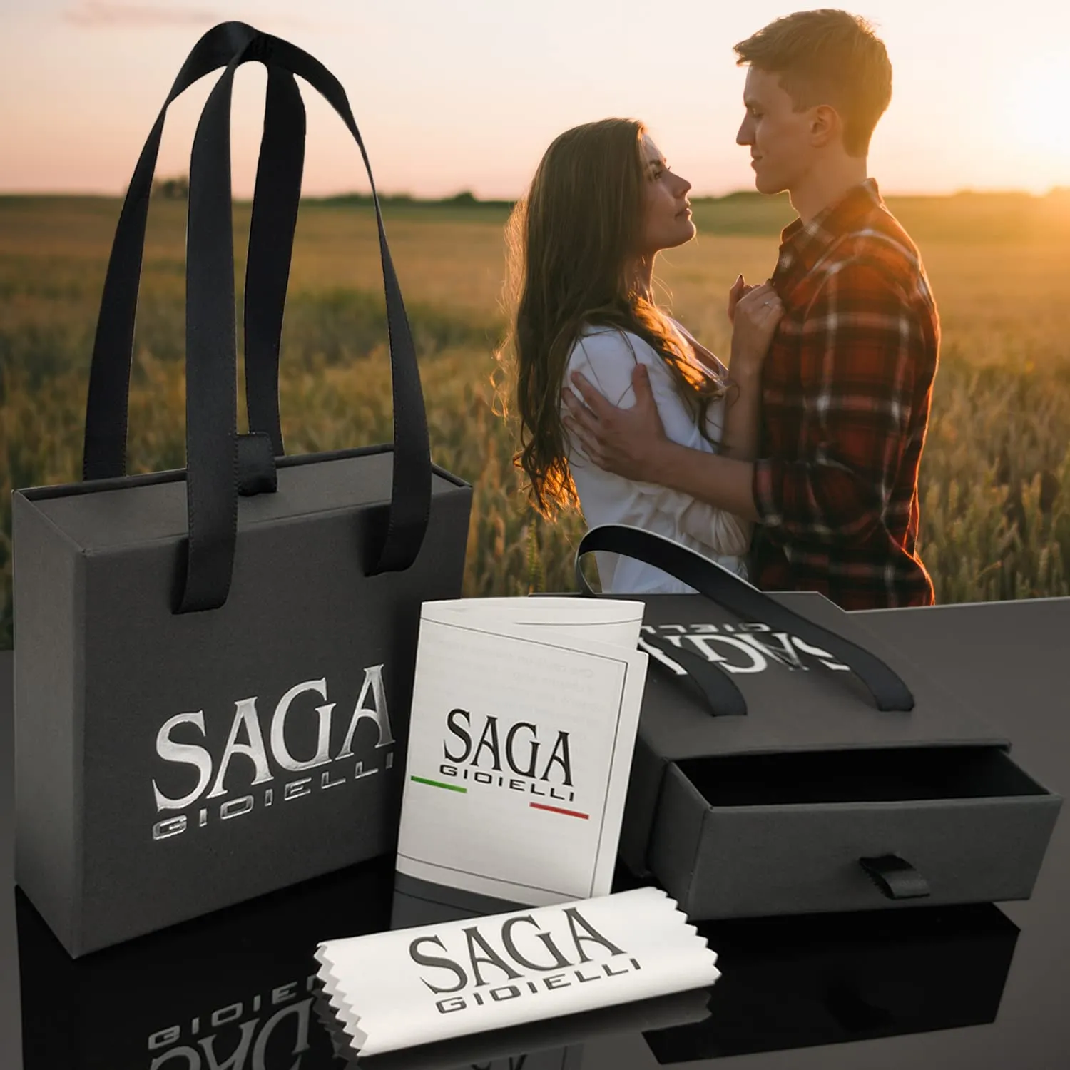 Saga Gioielli Collana Donna Farfalla in Acciaio Argento 45 cm - immagine 7