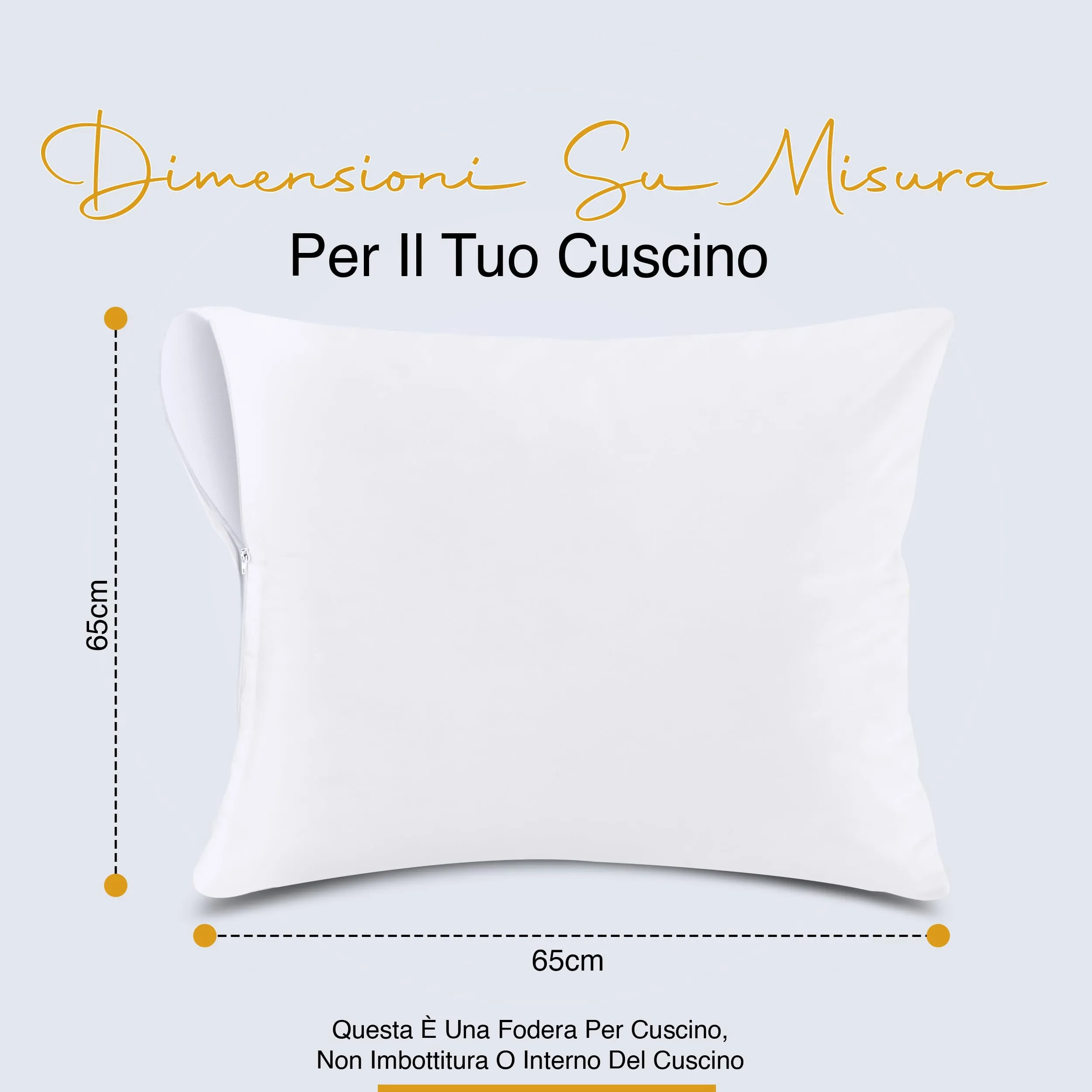 Utopia Bedding Copricuscini Impermeabili con Cerniera, 65 x 65 cm, Set di 2, Bianco - immagine 2