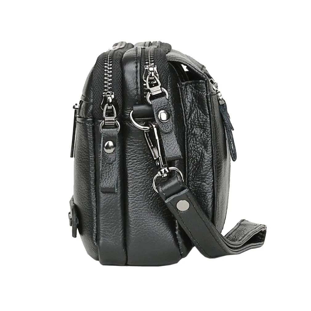 Xieben Pochette in Pelle Organizzatore da Polso per Uomo e Donna, Nero #01 - immagine 5