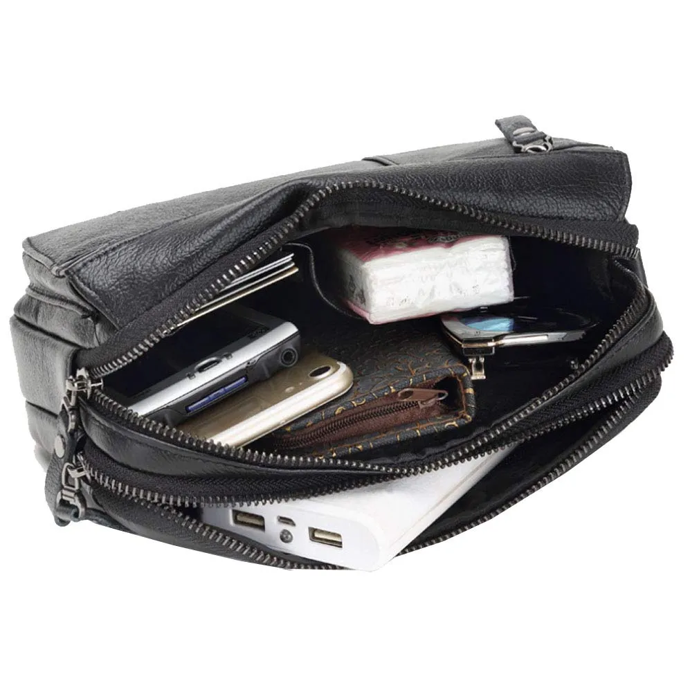 Xieben Pochette in Pelle Organizzatore da Polso per Uomo e Donna, Nero #01 - immagine 7