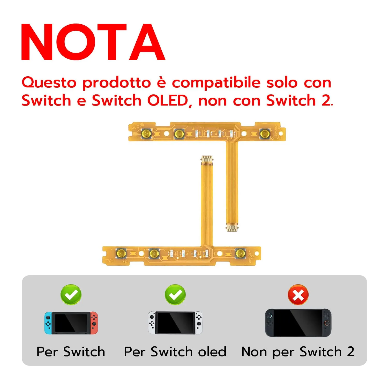 Mcbazel Kit Riparazione Cavo Ribbon SL SR Flex per Nintendo Switch e Switch OLED Joy-Con Controller - immagine 5