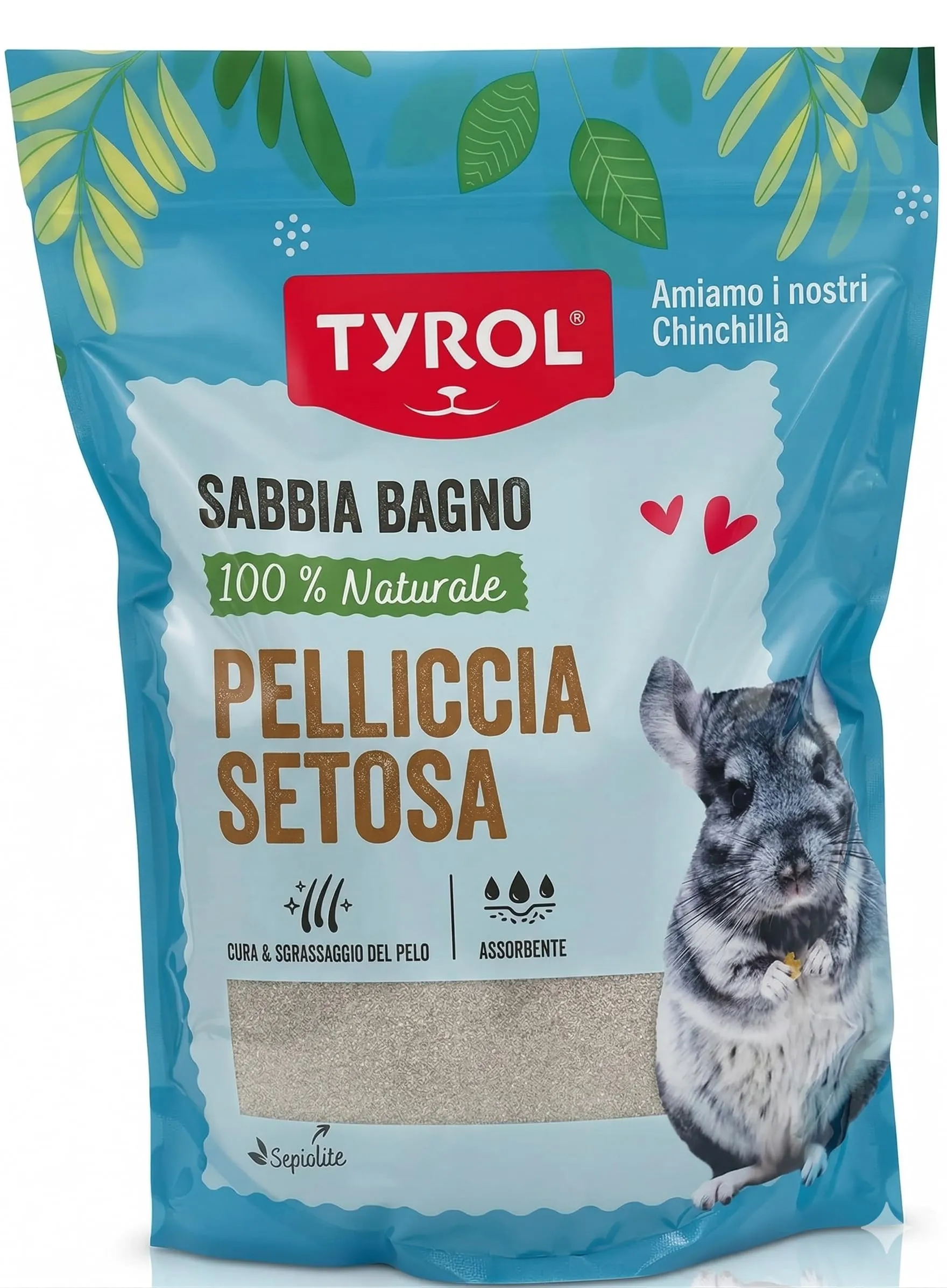 Tyrol Terra da Bagno per Cincillà e Piccoli Roditori, 3 kg - immagine 1