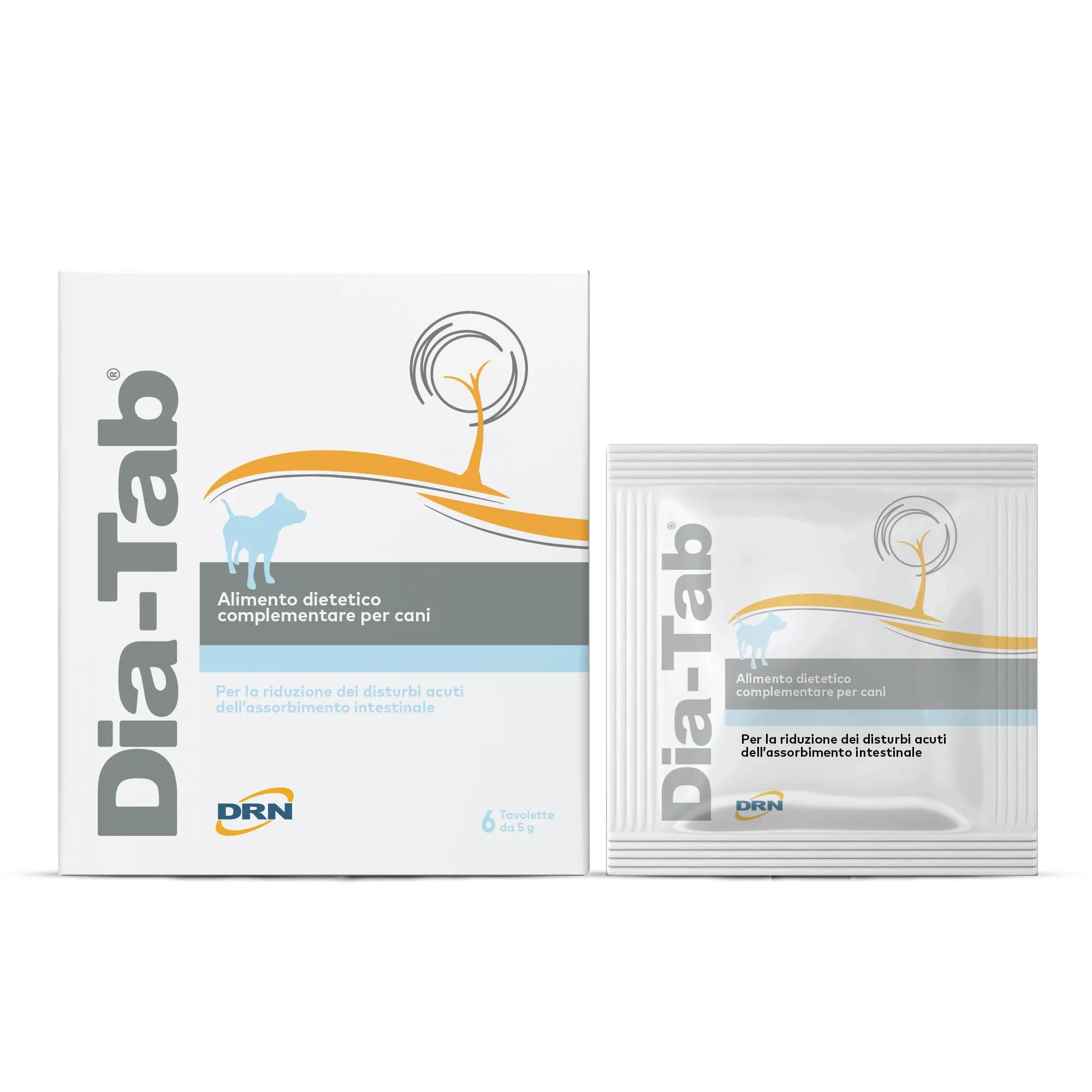 DRN Dia-Tab Integratore Intestinale per Cani, 6 Tavolette da 5 g - immagine 1