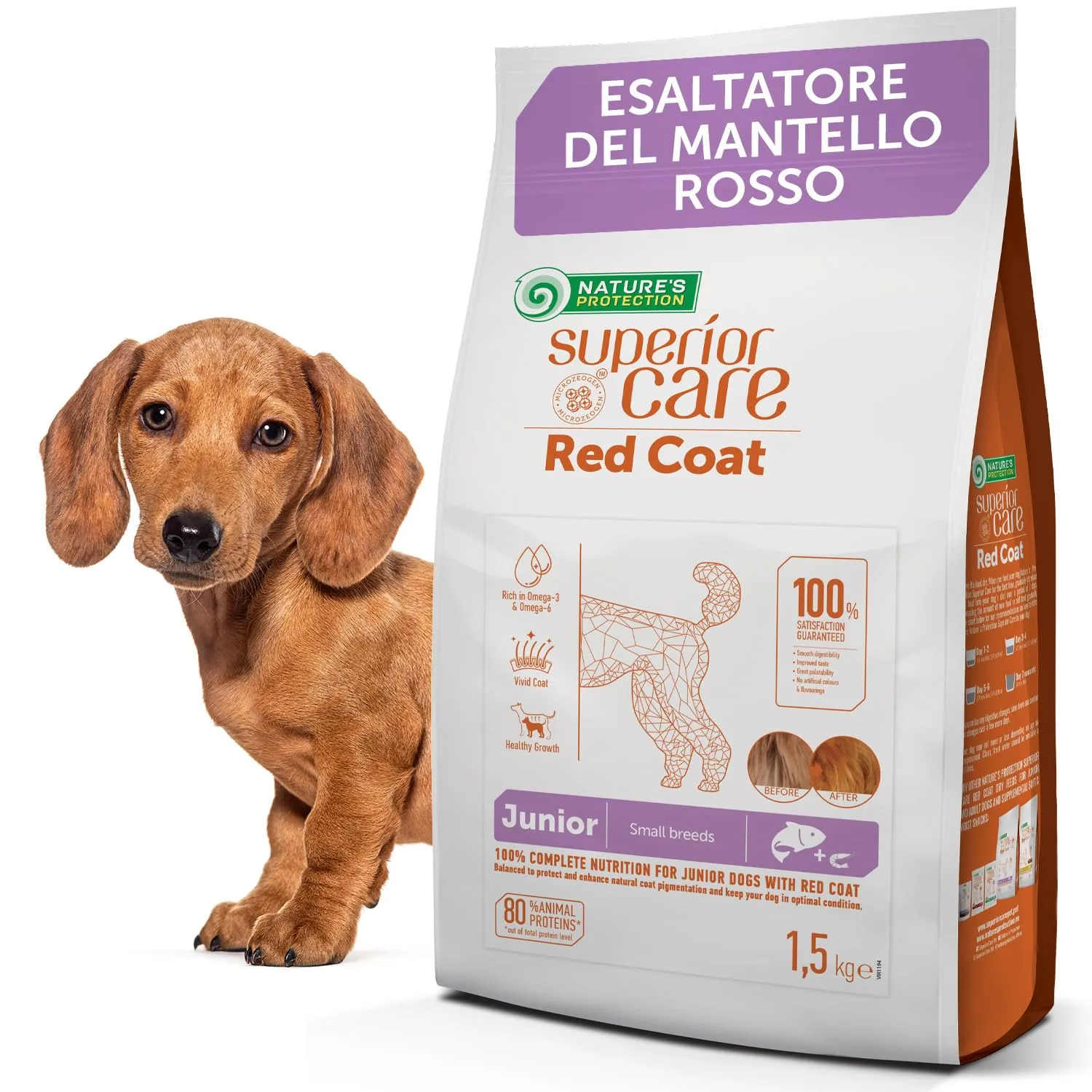 Nature's Protection Superior Care Cibo secco per cuccioli, Salmone 1,5 kg - immagine 1