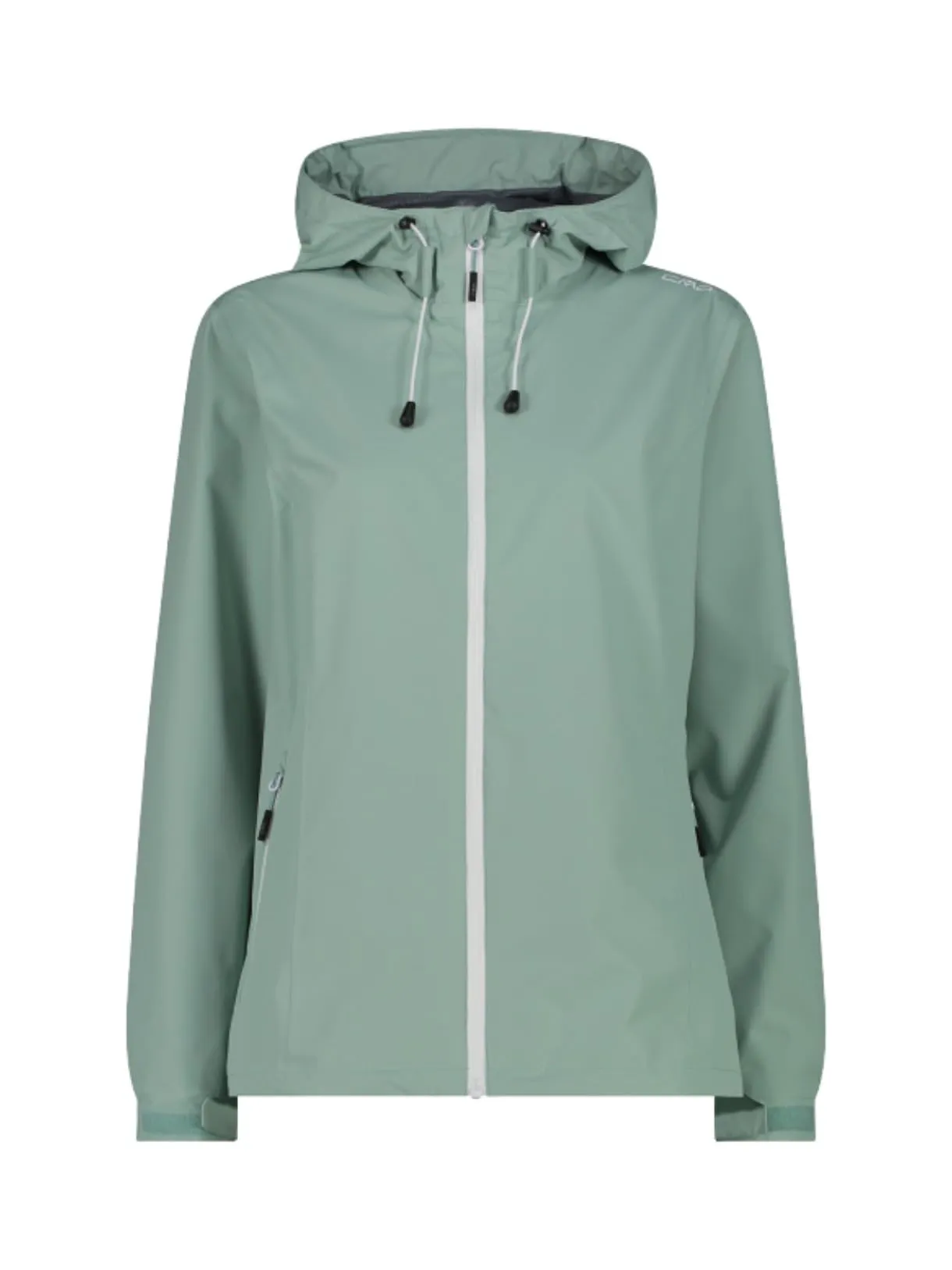 CMP Giacca da pioggia antistrappo da donna con cappuccio fisso, Jade, XL - immagine 1