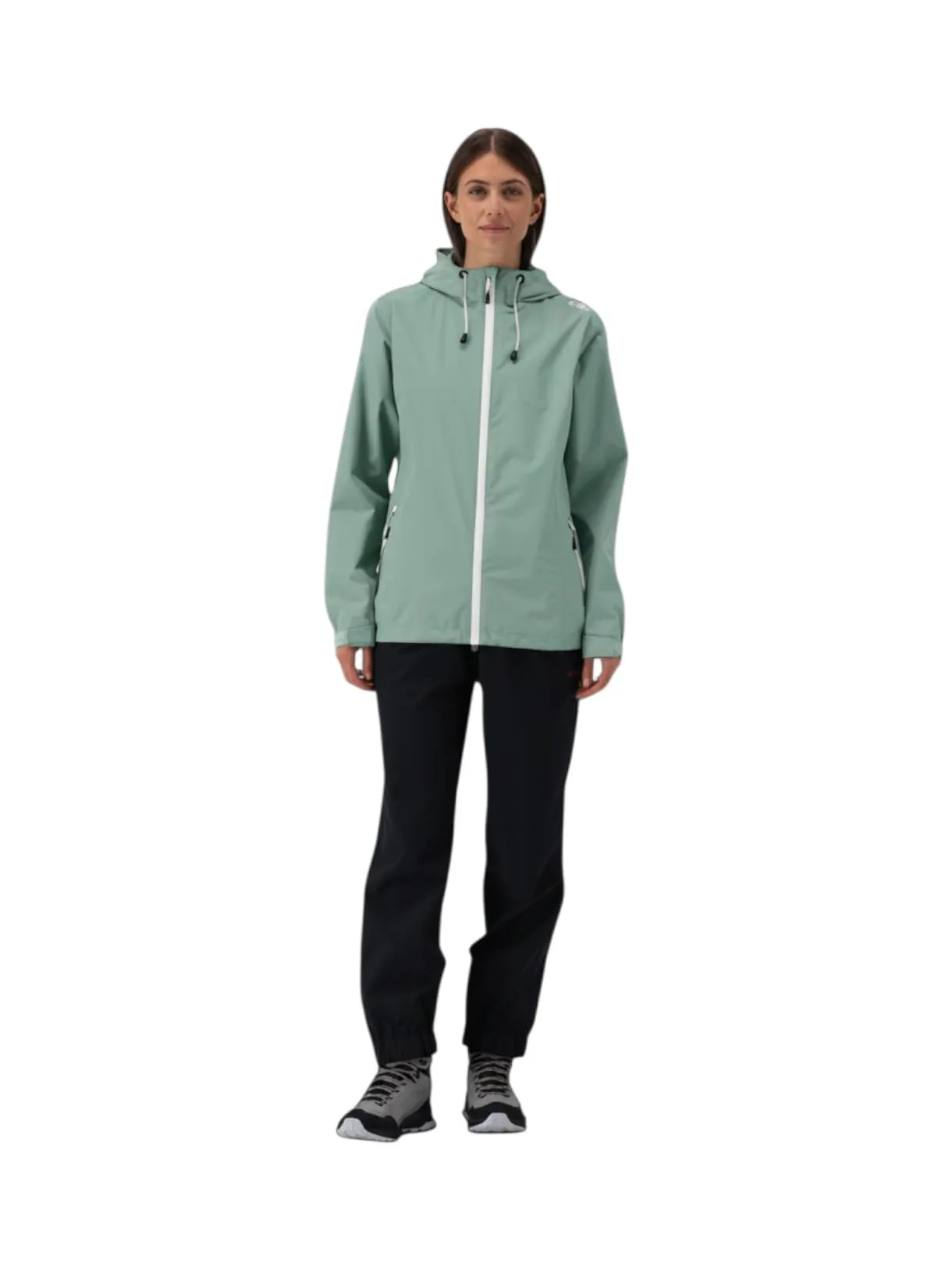 CMP Giacca da pioggia antistrappo da donna con cappuccio fisso, Jade, XL - immagine 2