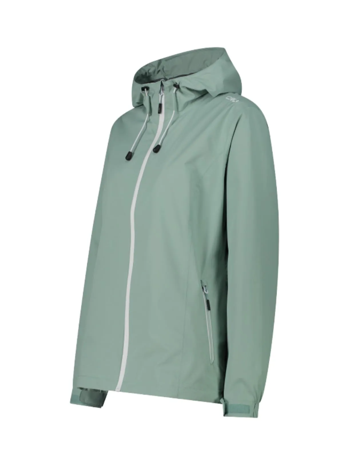 CMP Giacca da pioggia antistrappo da donna con cappuccio fisso, Jade, XL - immagine 4
