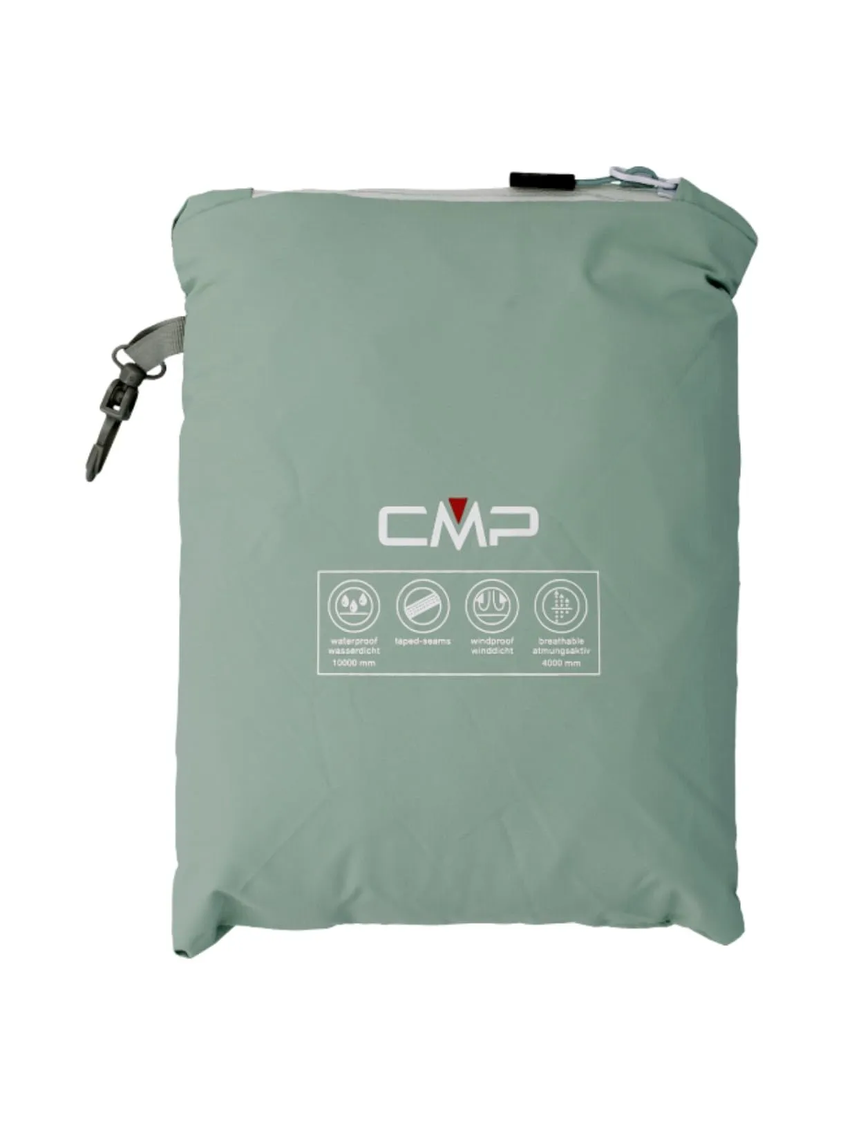CMP Giacca da pioggia antistrappo da donna con cappuccio fisso, Jade, XL - immagine 6