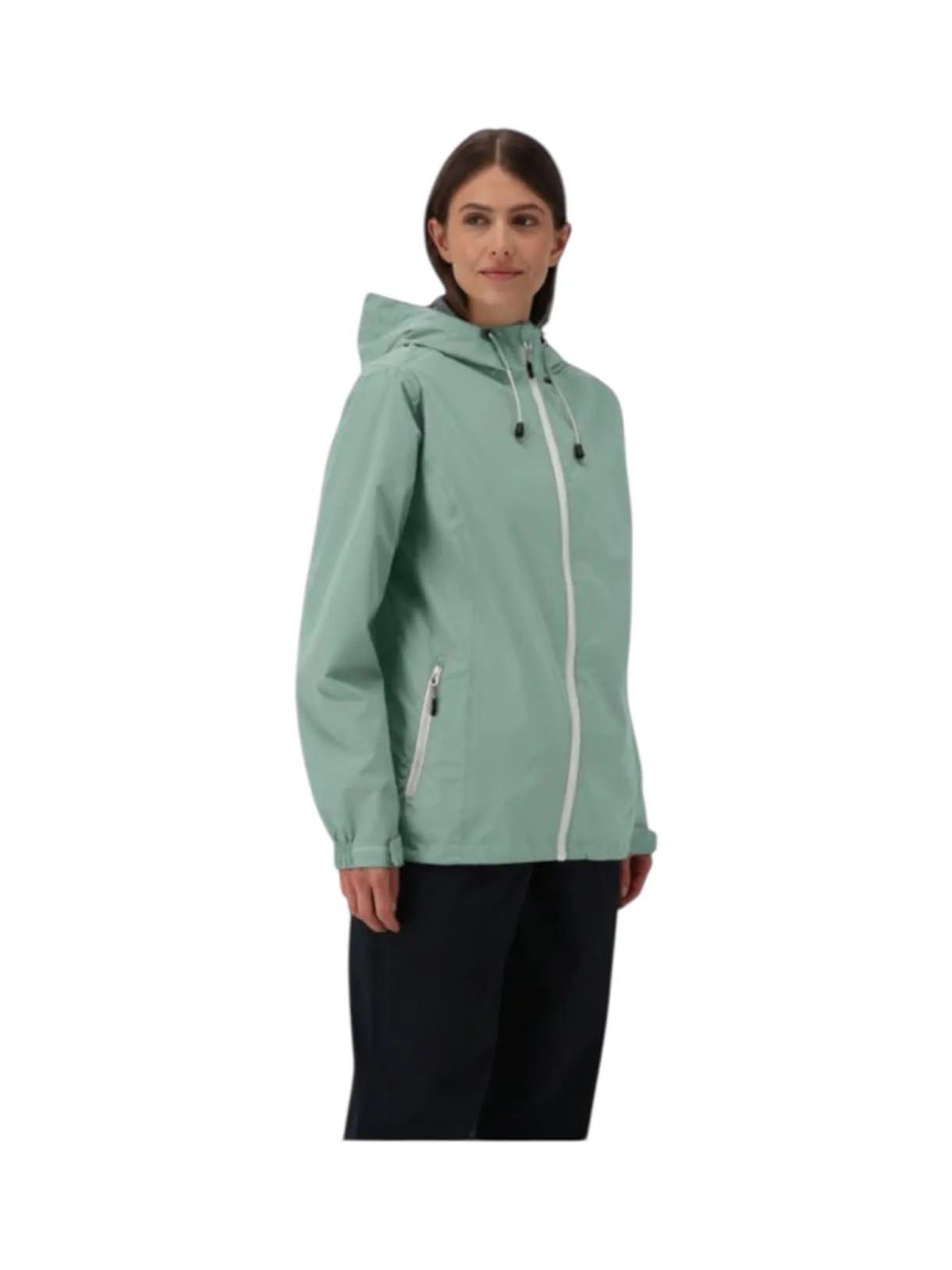 CMP Giacca da pioggia antistrappo da donna con cappuccio fisso, Jade, XL - immagine 7