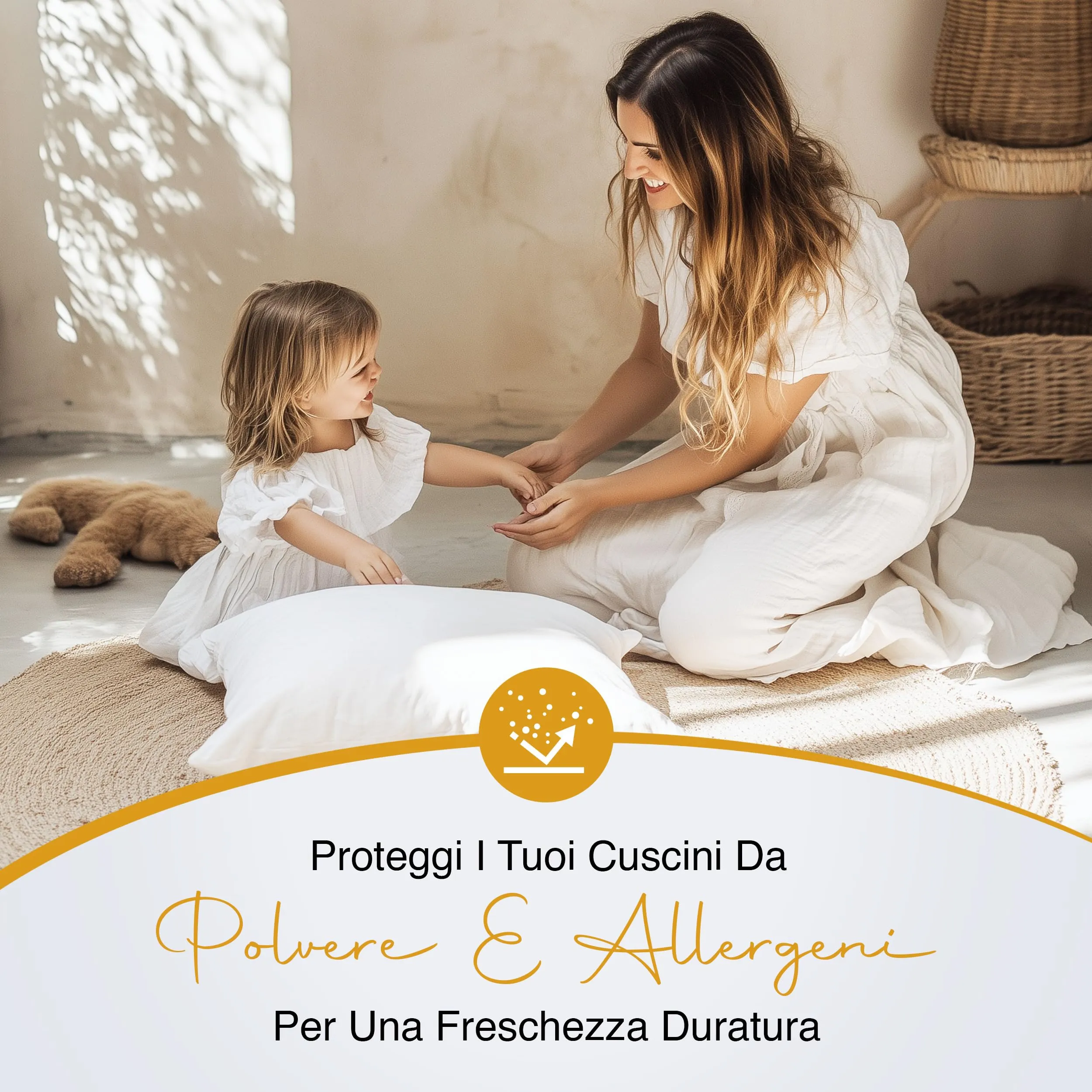 Utopia Bedding Copricuscini Impermeabili con Cerniera, 40 x 145 cm, Set di 2, Bianco - immagine 5