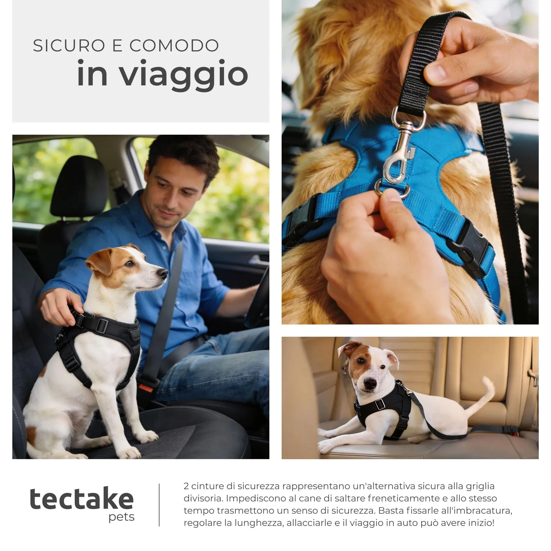 tectake Griglia di Protezione per Cani in Acciaio, Divisorio Regolabile per Auto, Nero - immagine 3