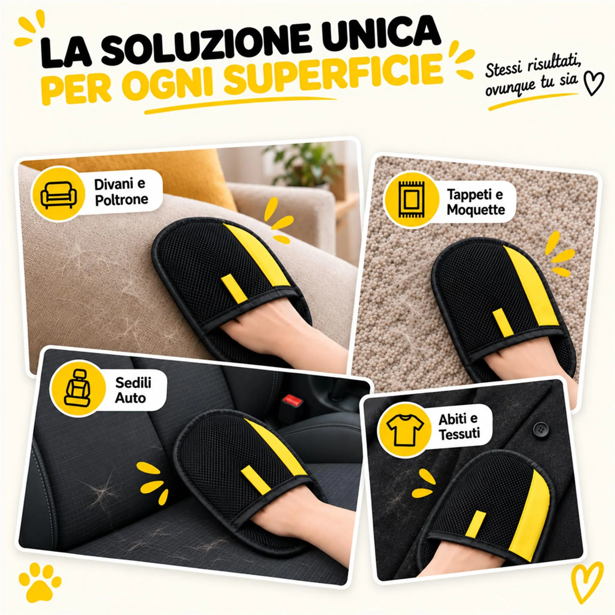 PRISMAL Guanto Rimuovi Peli per Gatti e Cani, Set 2 Pezzi, Lavabile e Riutilizzabile - immagine 8