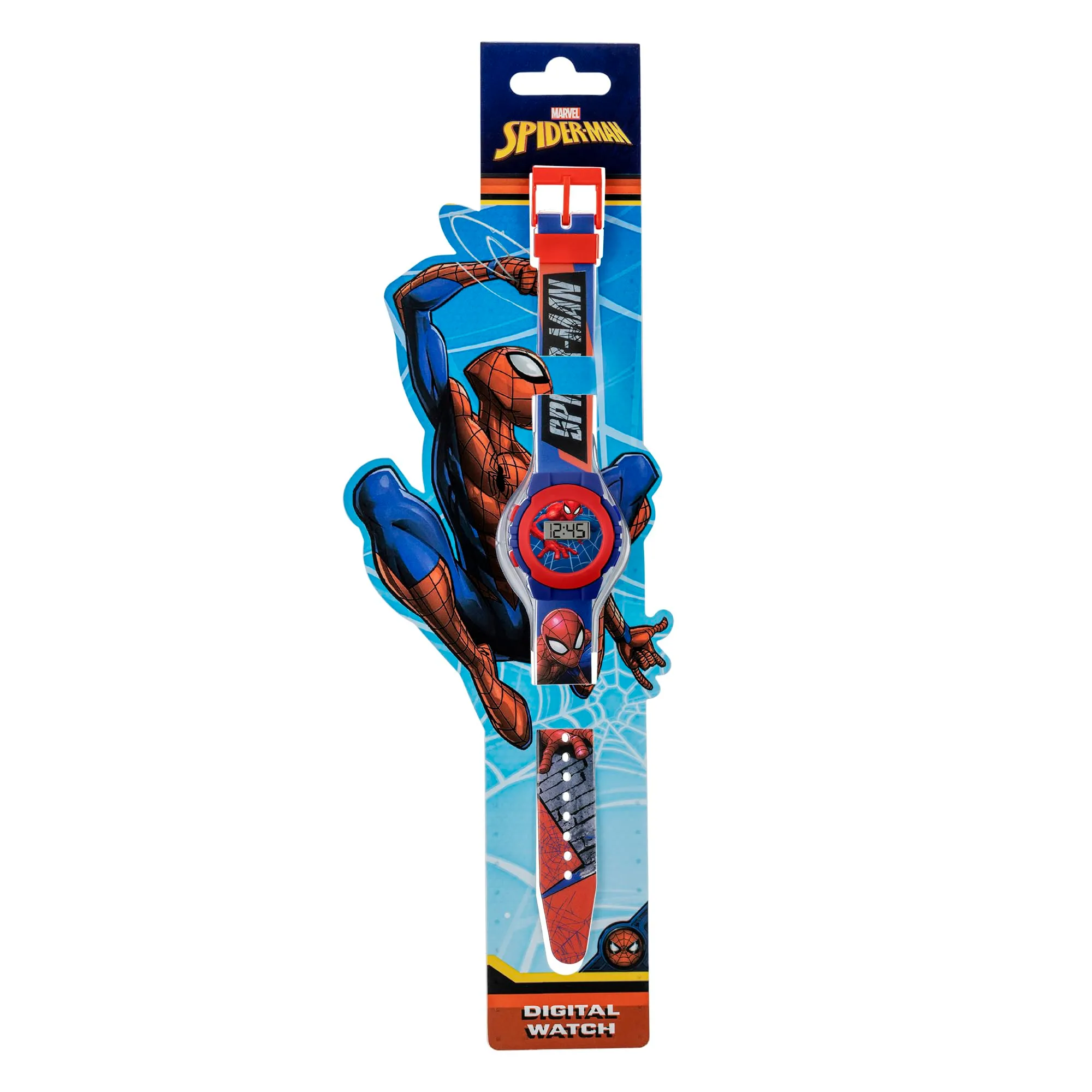 Hasbro Spiderman Orologio Digitale SPD4972, Blu e Rosso - immagine 3