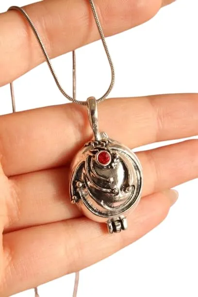 OUTLETISSIMO Collana Elena Amuleto Vampiro con Ciondolo Medaglione Apribile Vintage ET228 - immagine 8