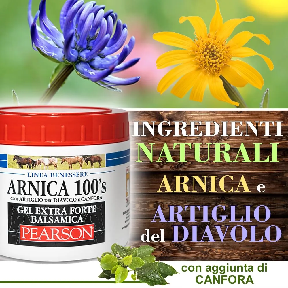 Arnica 100's Gel Extraforte Balsamica Pearson per Cavalli, 500 ml - immagine 2