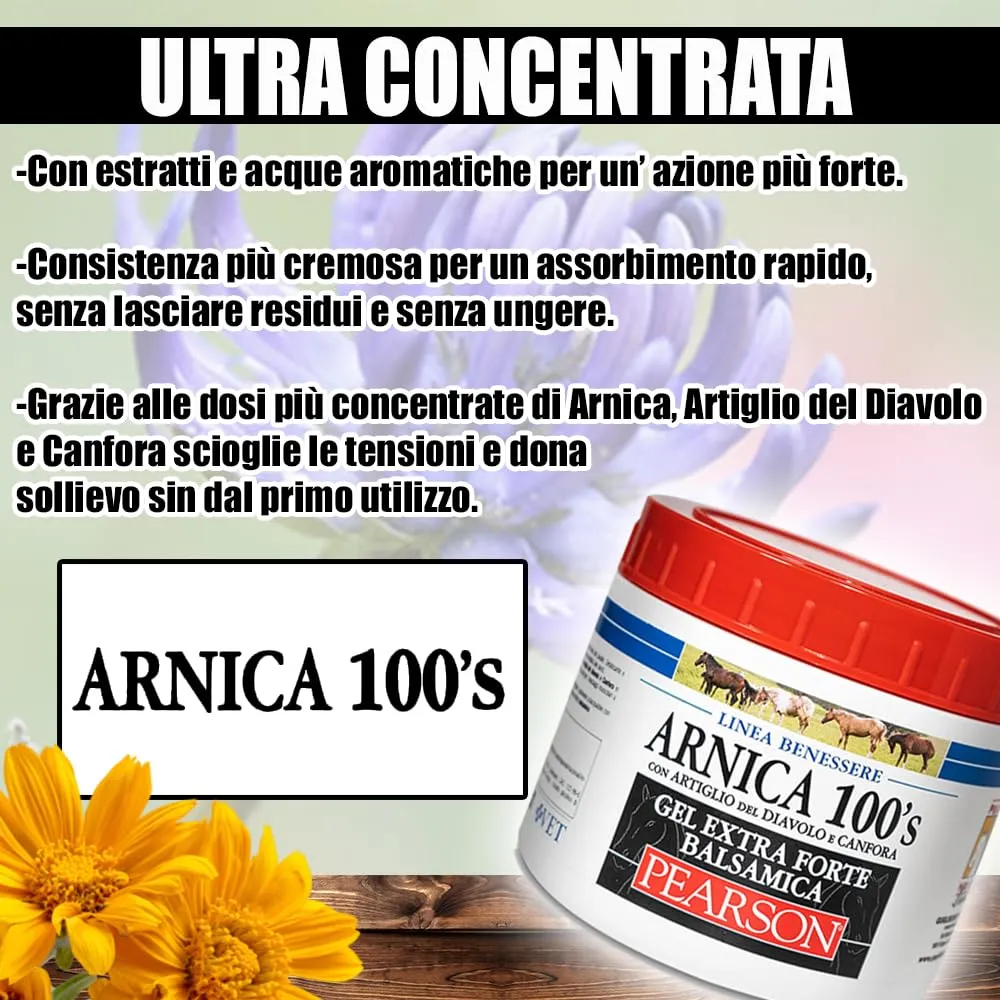 Arnica 100's Gel Extraforte Balsamica Pearson per Cavalli, 500 ml - immagine 3